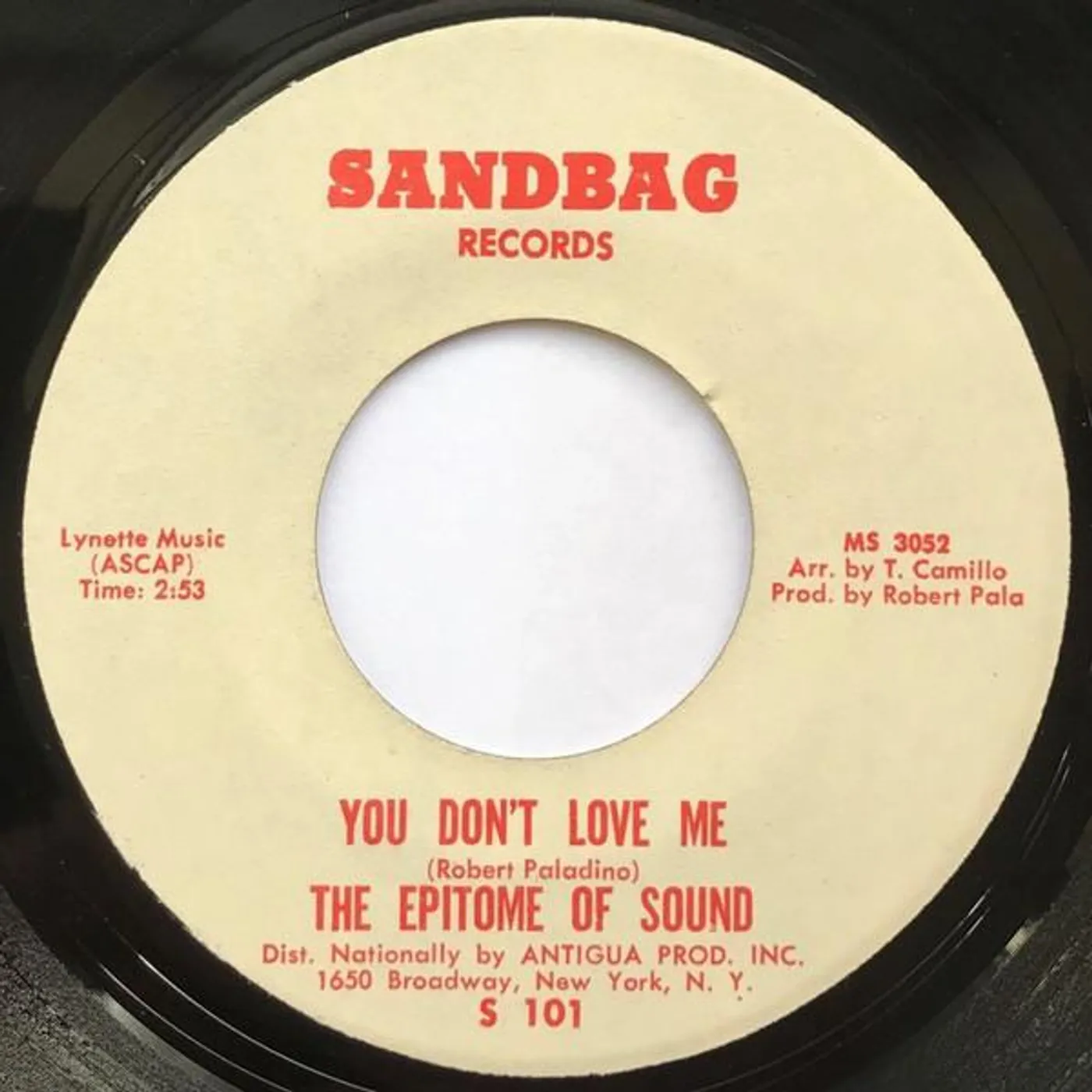 The Epitome Of Sound You Don't Love Me / Where Were You Vinyl Record