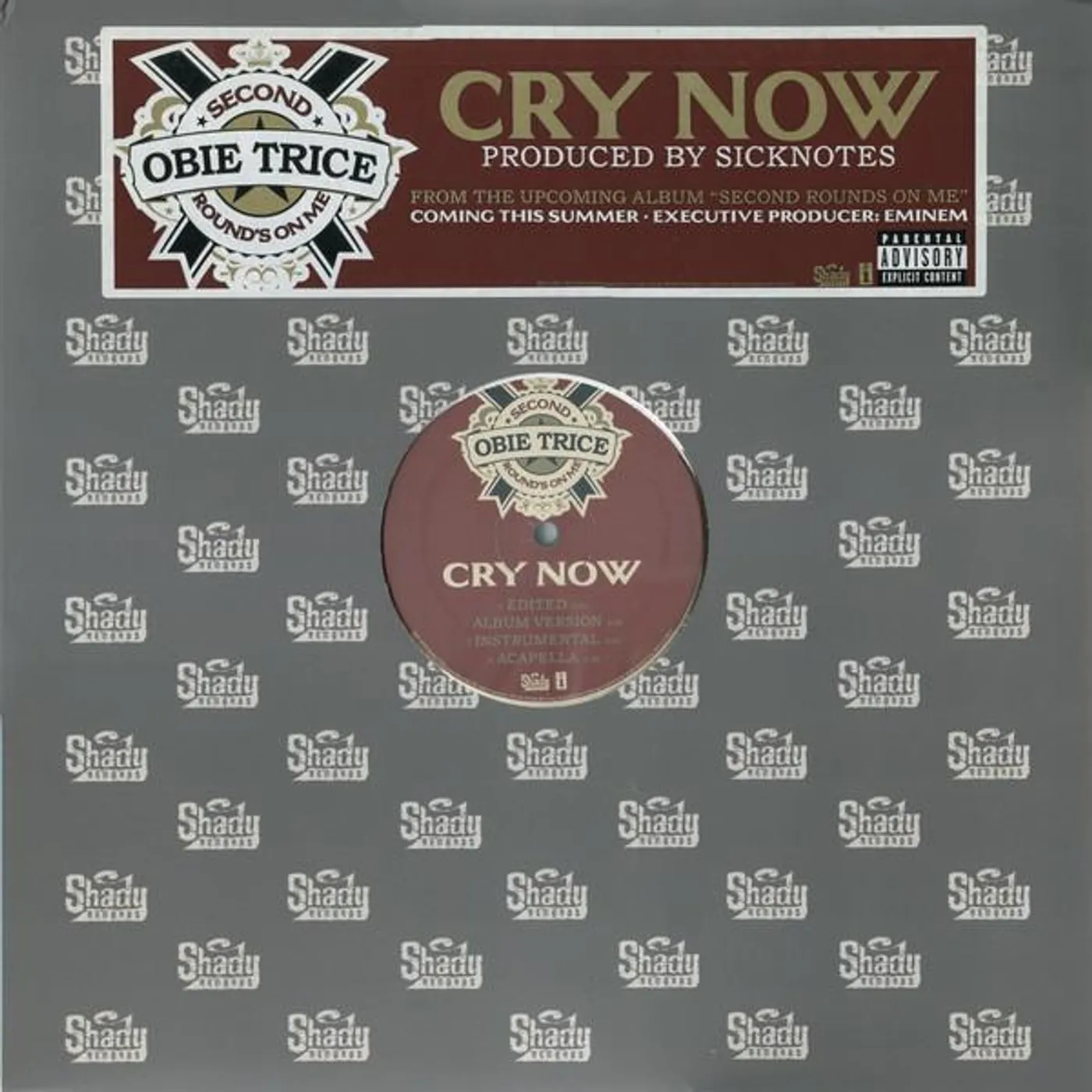 Obie Trice CRY NOW (X4) Vinyl Record