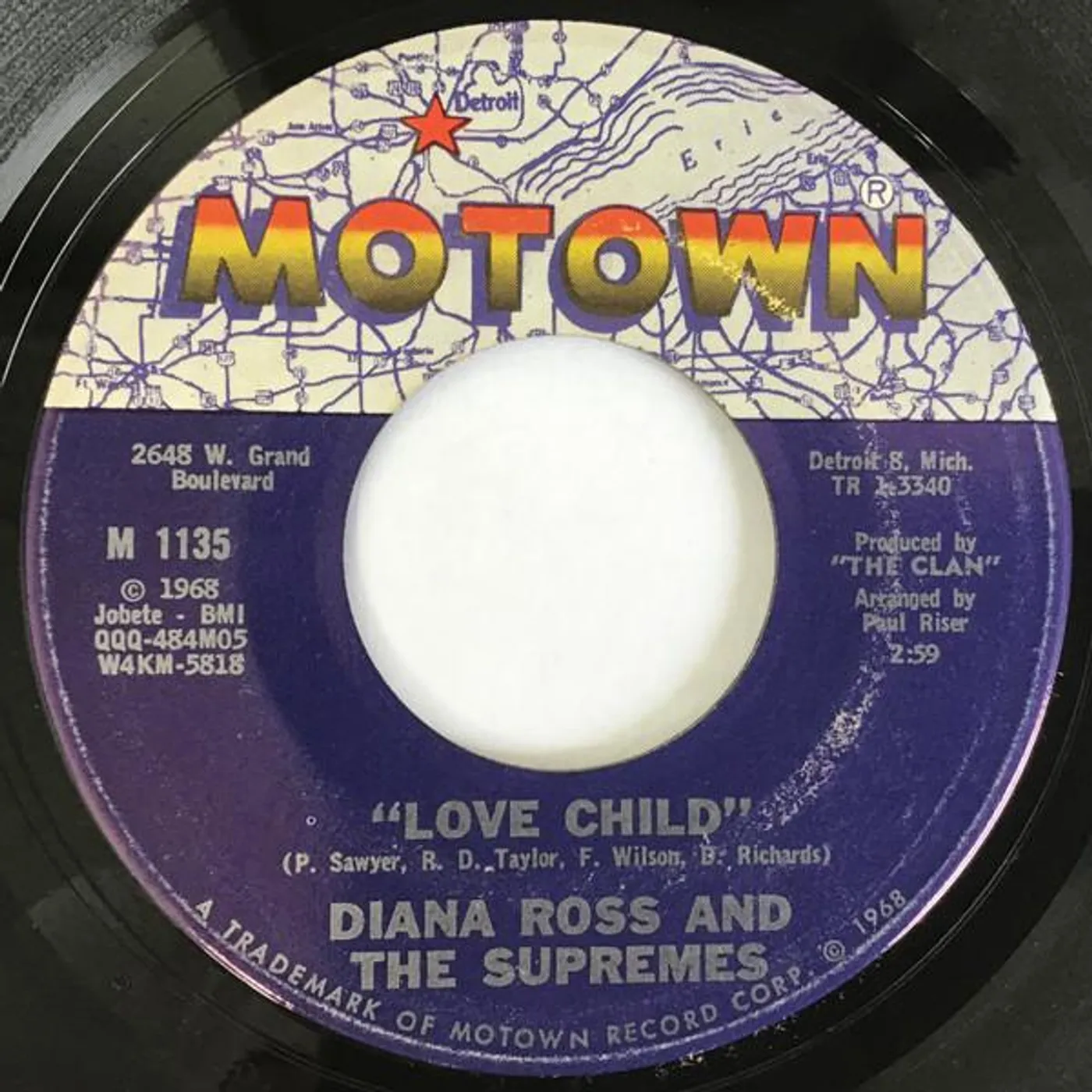Diana Ross & The Supremes LOVE CHILD Vinyl Record