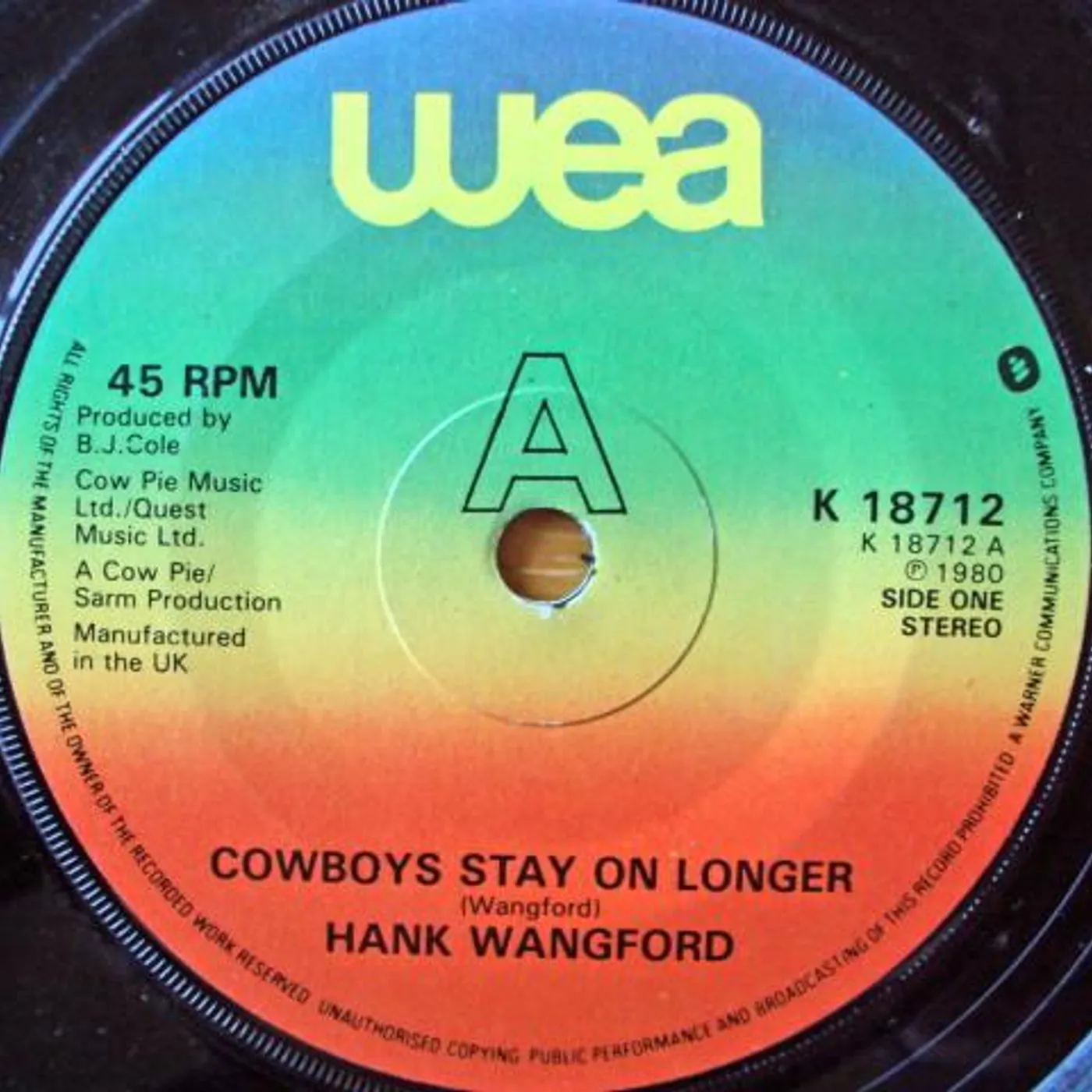 Hank Wangford COWBOYS STAY ON LONGER CD