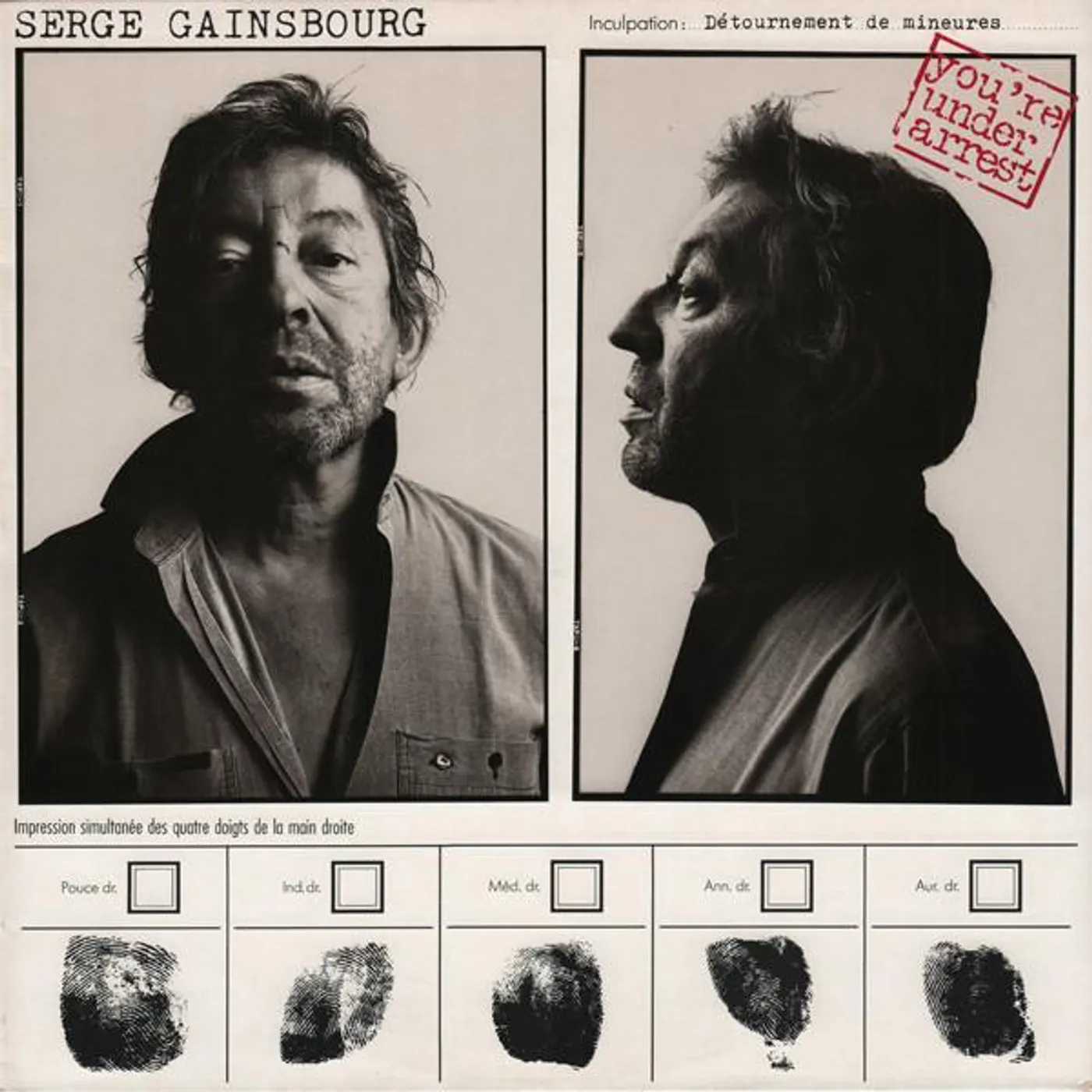 Serge Gainsbourg YOU'RE UNDER ARREST Vinyl Record
