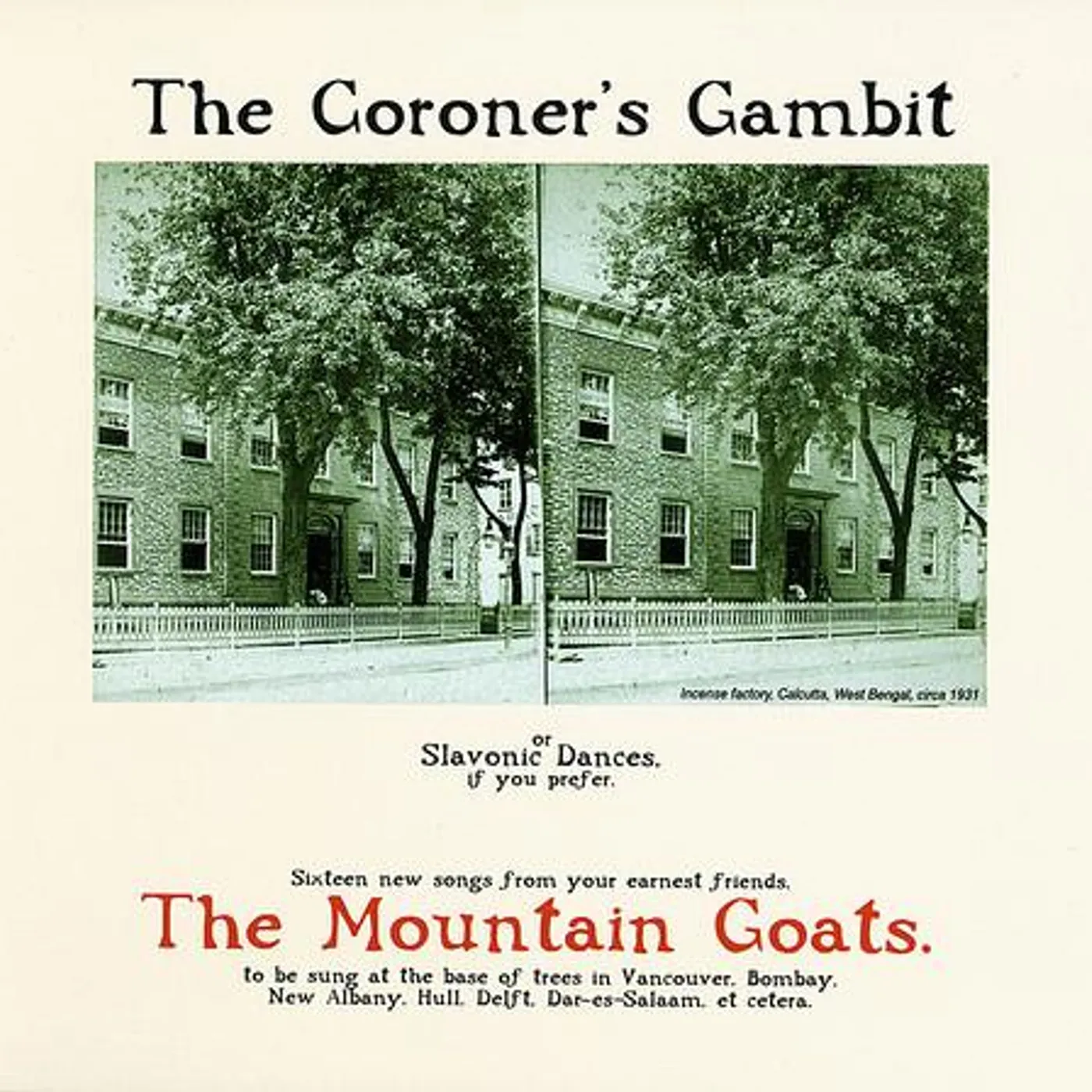 The Mountain Goats CORONER'S GAMBIT (REISSUE) CD