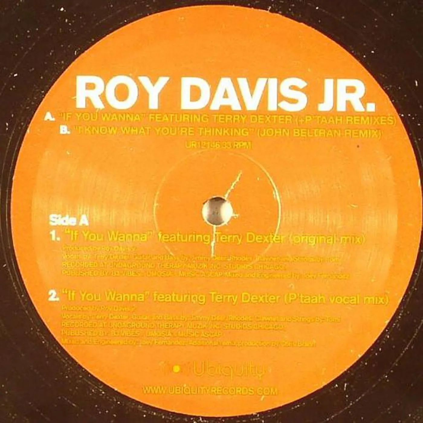 Roy Davis Jr. I KNOW WHAT YOU'RE THINKING Vinyl Record