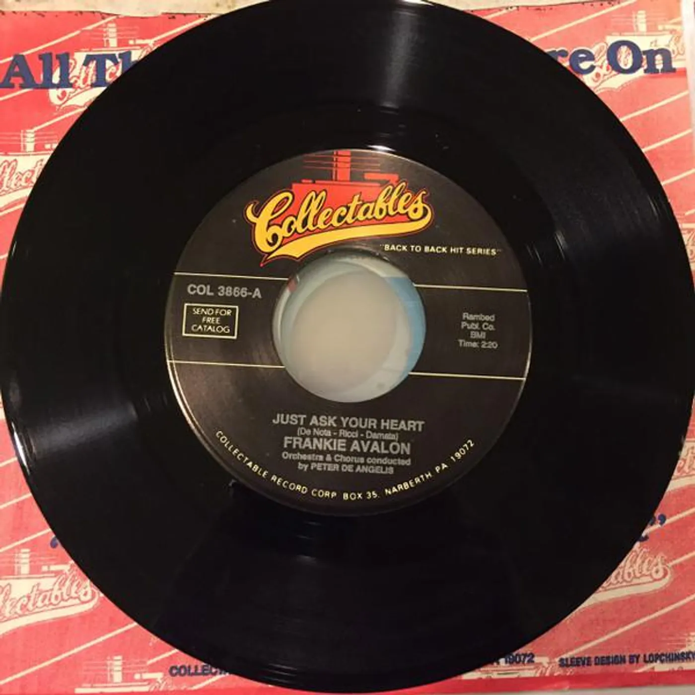 Frankie Avalon JUST ASK YOUR HEART/DEDE DINAH Vinyl Record
