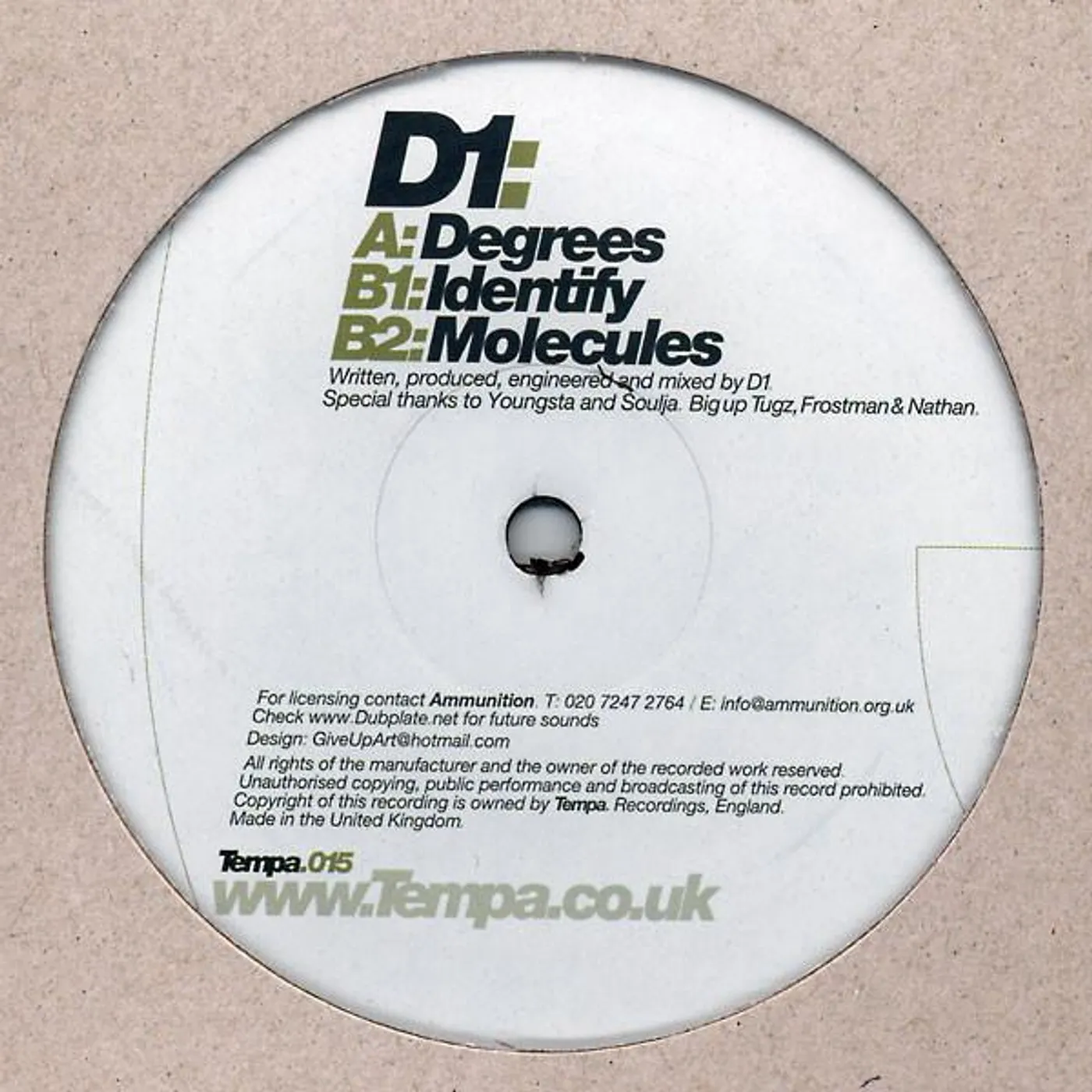 D1 DEGREES Vinyl Record