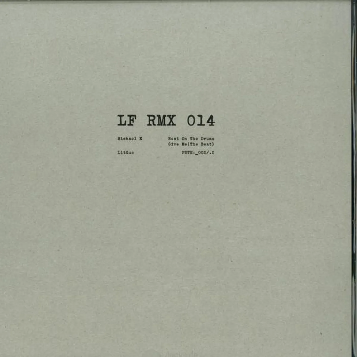 Michael E LF RMX 014 Vinyl Record