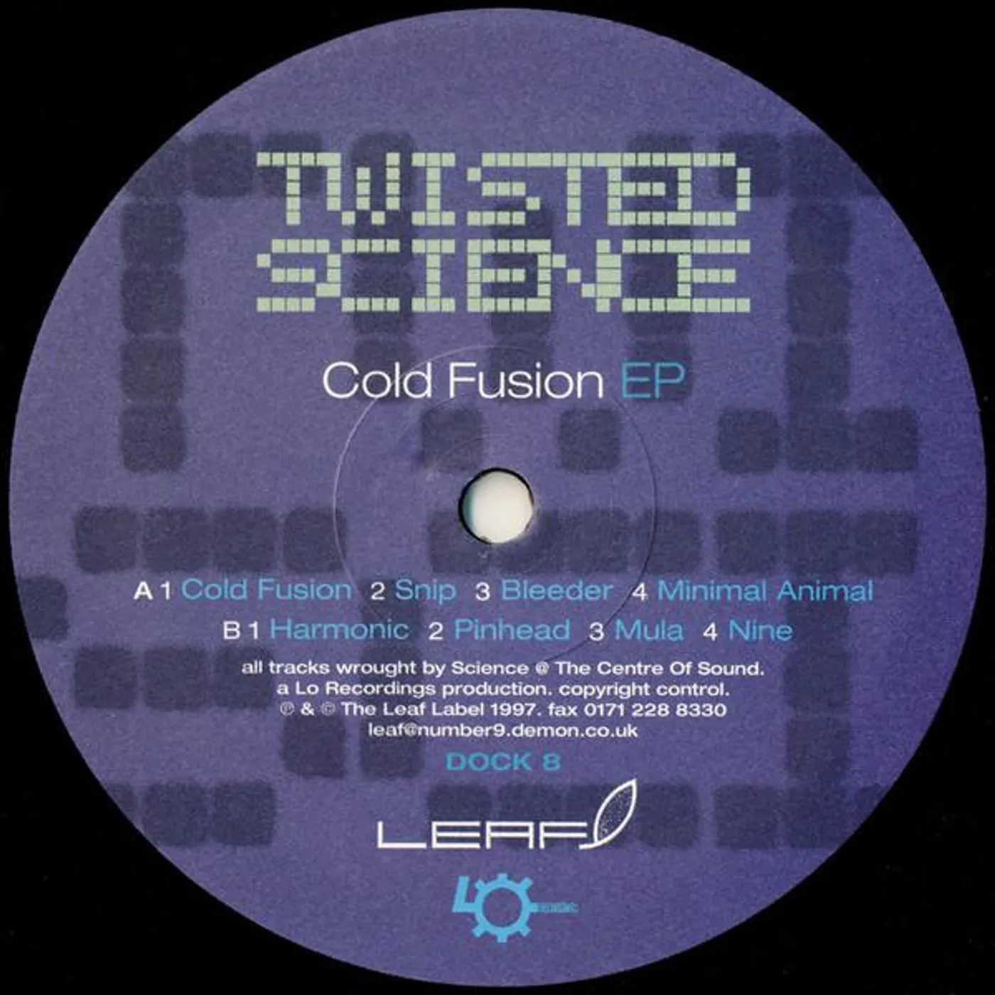 Twisted Science Cold Fusion   12 Vinyl Record