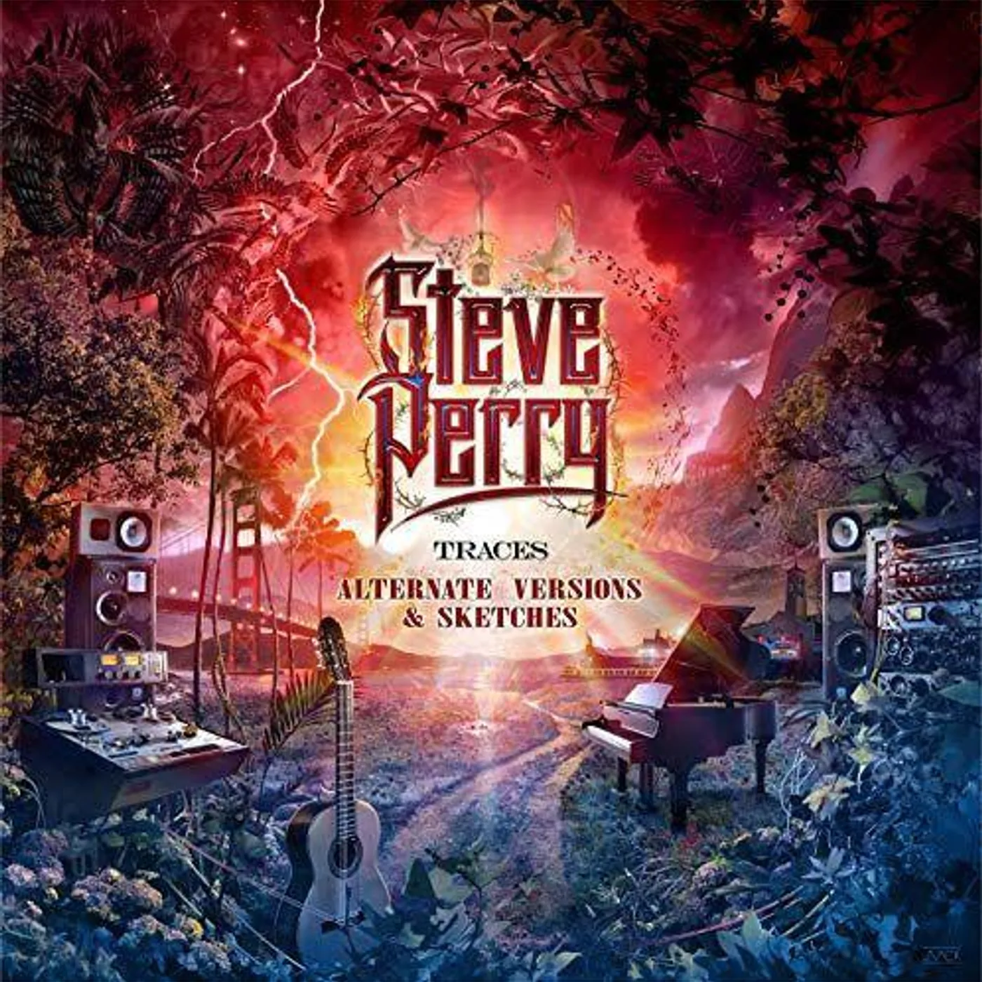 Steve Perry TRACES (ALTERNATE VERSIONS & SKETCHES) (DELUXE PICTURE DISC/RED VINYL/2LP) Vinyl Record