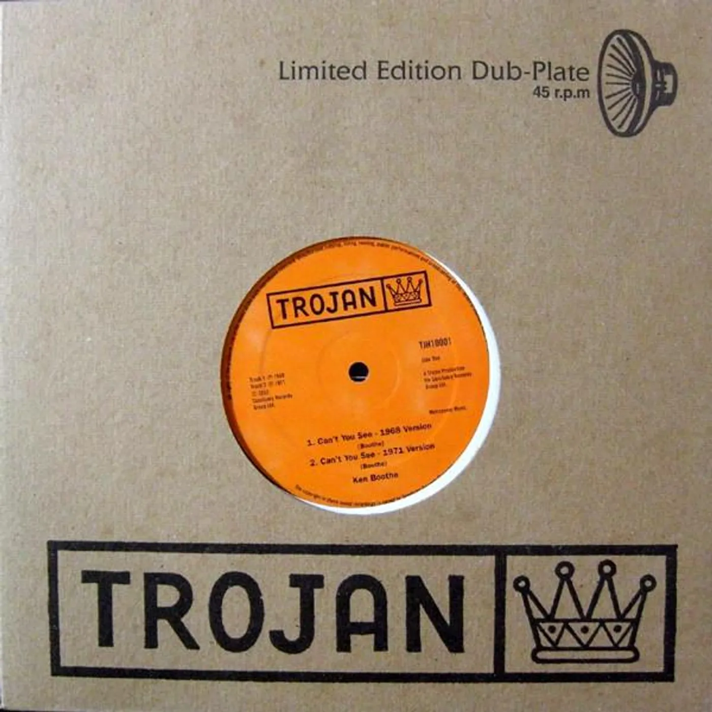 Ken Boothe CAN'T YOU SEE VERSION Vinyl Record