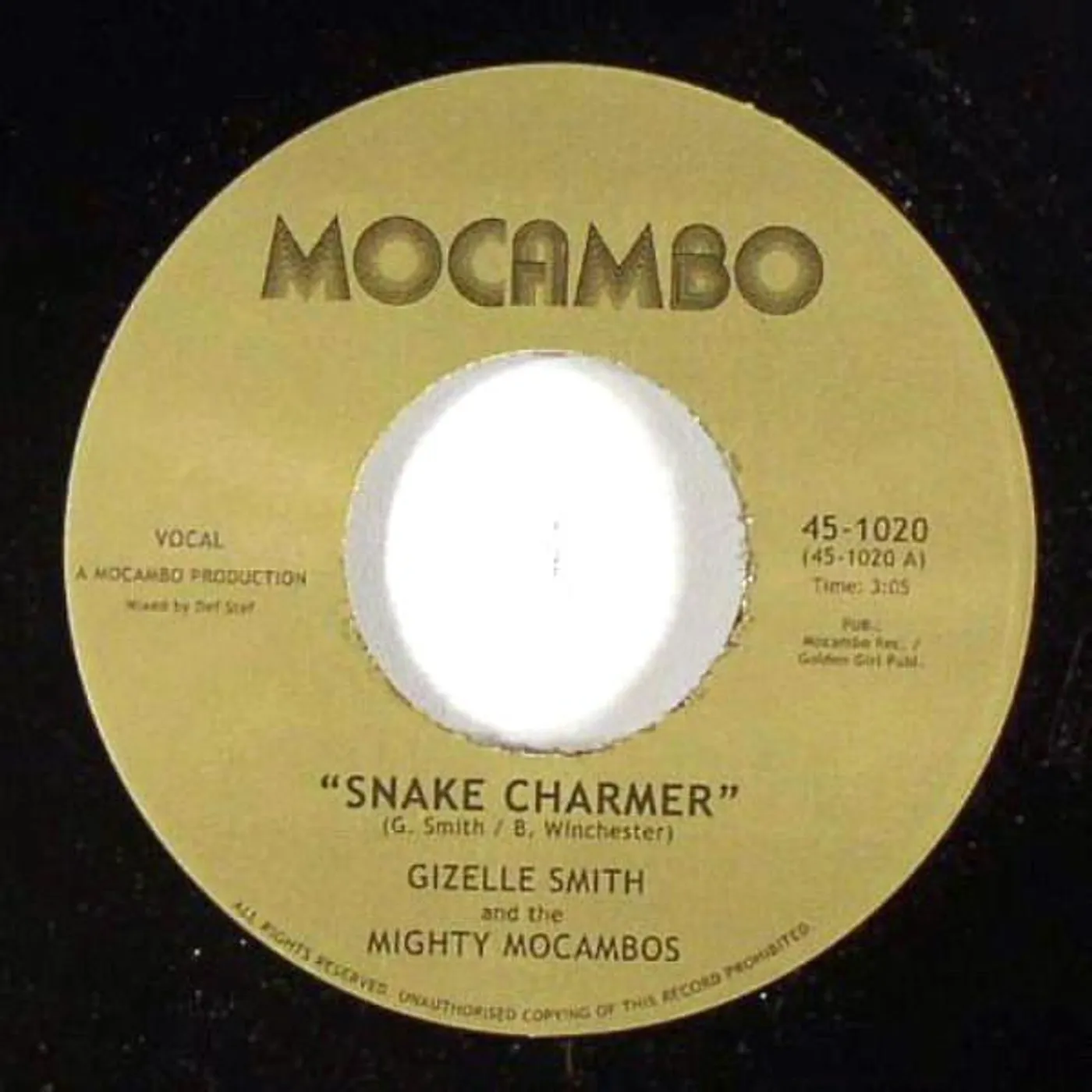 Gizelle Smith SNAKE CHARMER/OUT OF FASHION Vinyl Record - UK Release