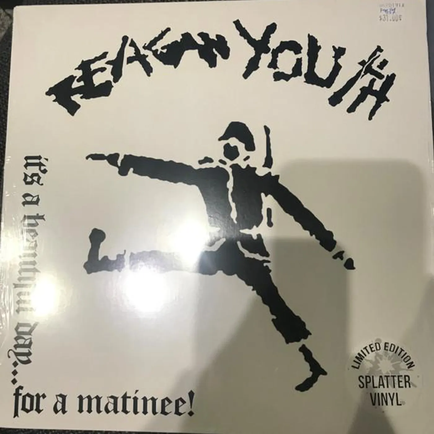 Reagan Youth IT'S A BEAUTIFUL DAY...FOR A MATINEE! - BLACK/WHT Vinyl Record