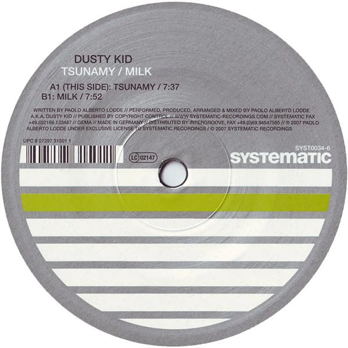 Dusty Kid Tsunamy / Milk Vinyl Record