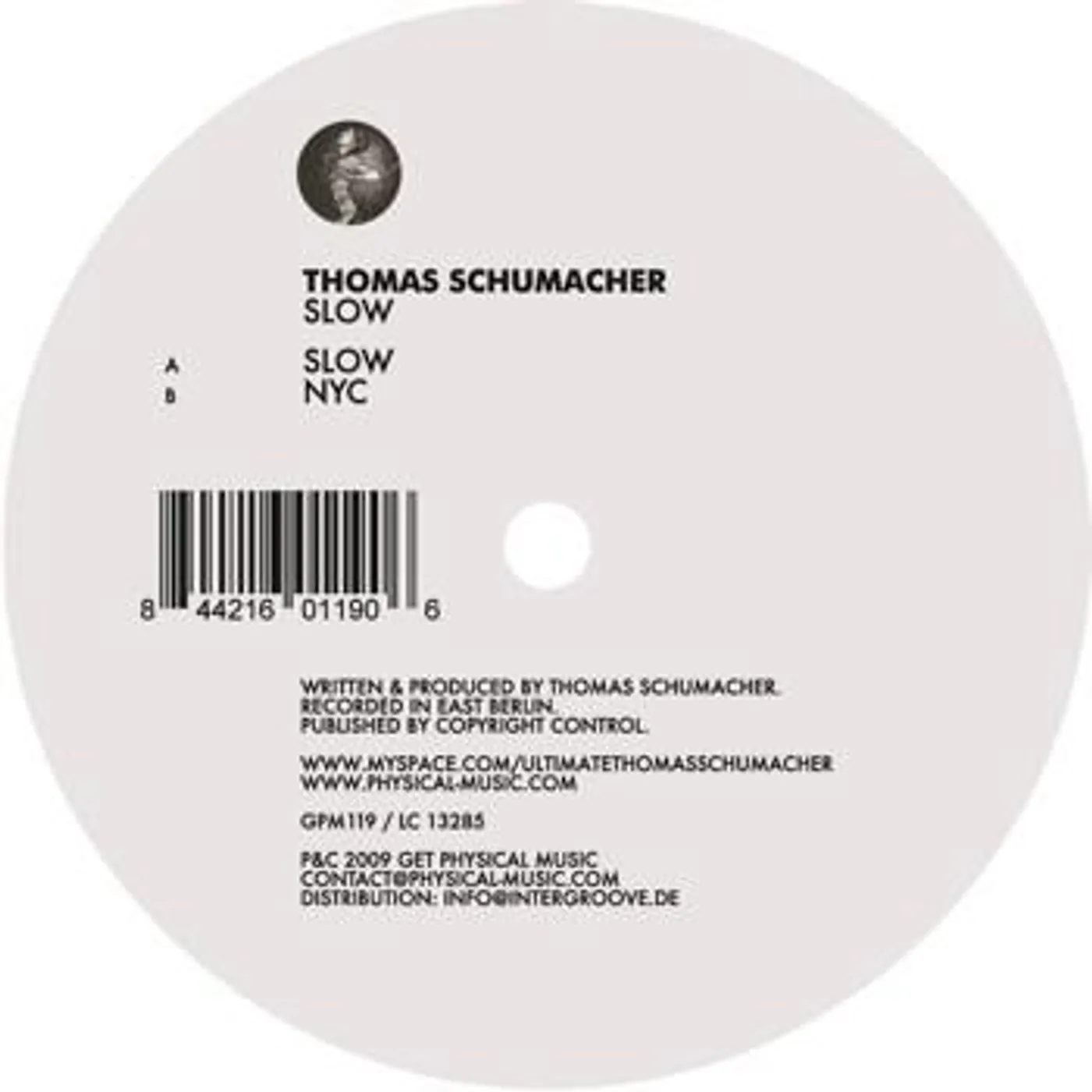 Thomas Schumacher Slow Vinyl Record