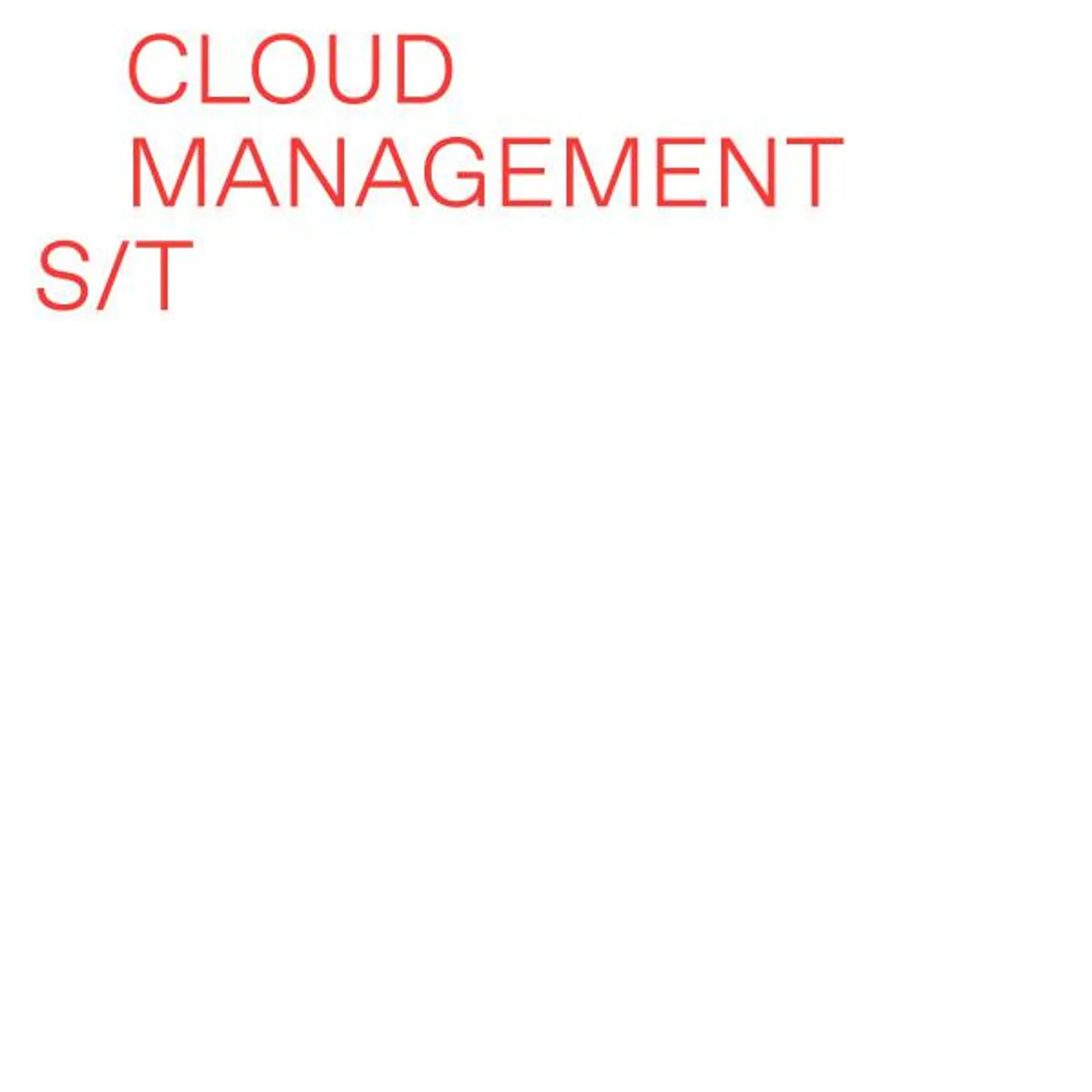 Cloud Management Vinyl Record