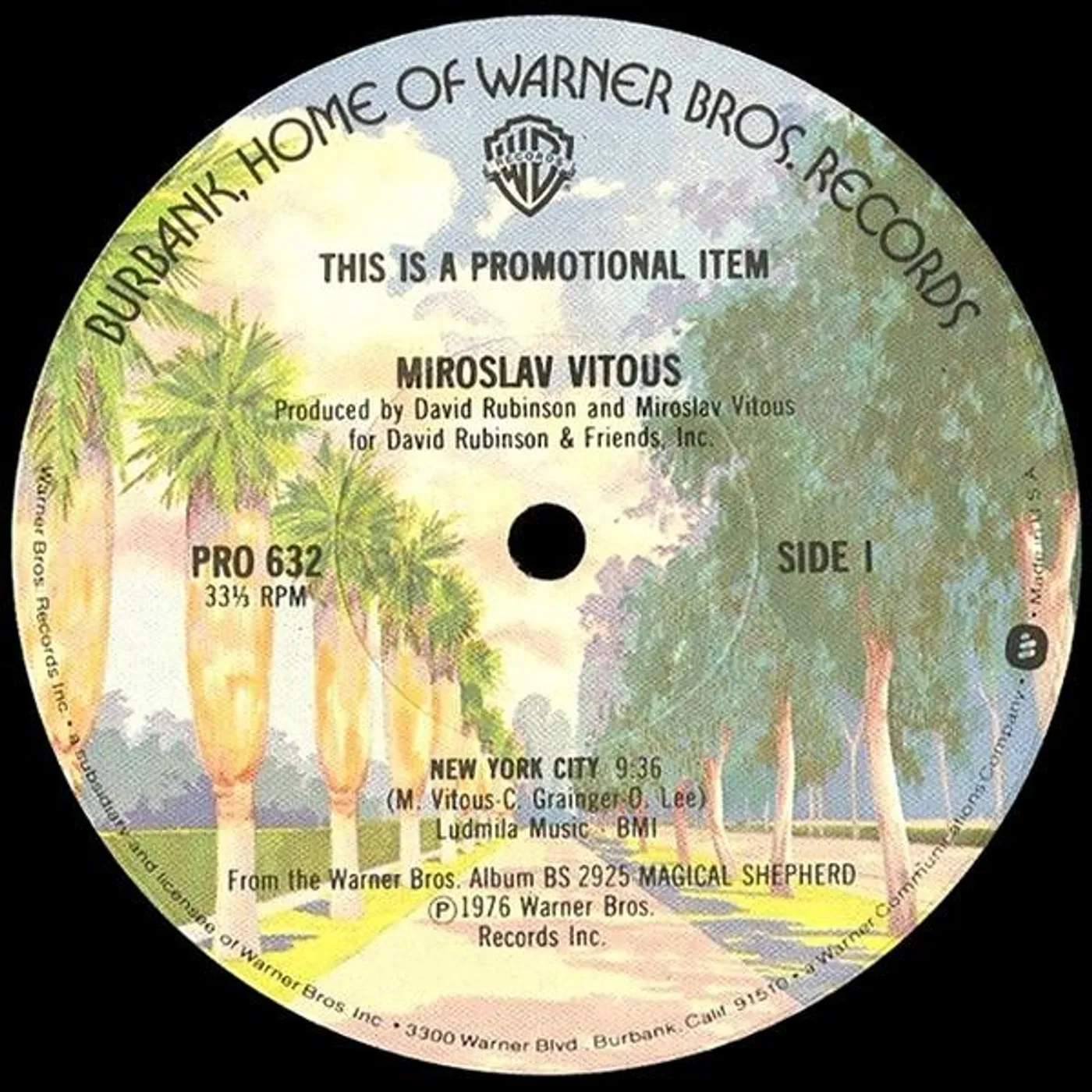 Miroslav Vitous New York City Vinyl Record