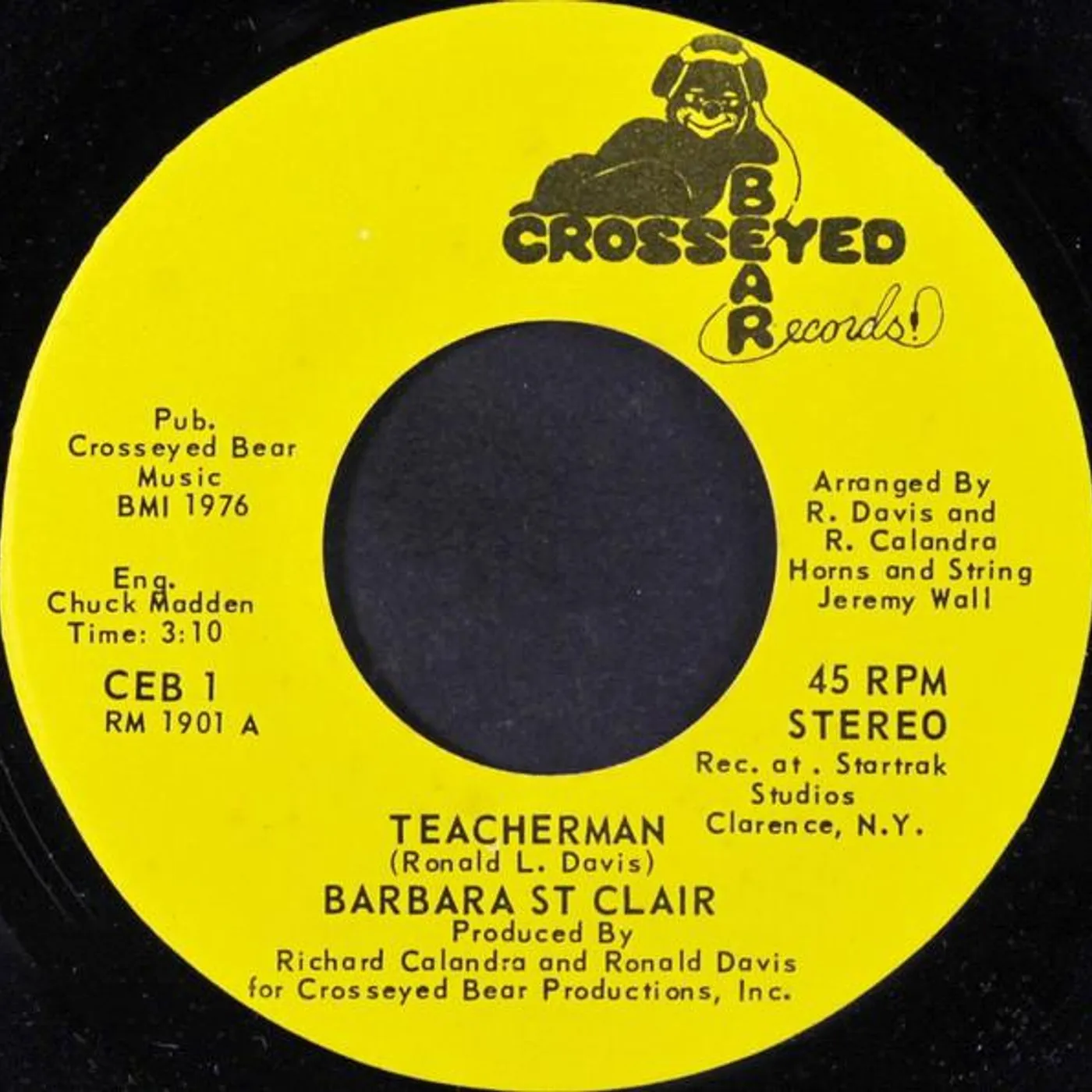 Barbara St Clair TEACHERMAN Vinyl Record - UK Release