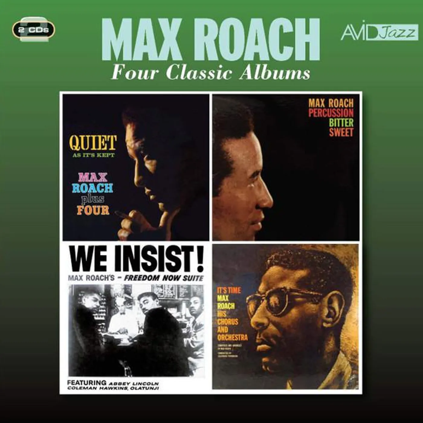 Max Roach QUIET AS IT'S KEPT / PERCUSSION BITTERSWEET / WE INSIST FREEDOM SUITE / IT'S TIME CD