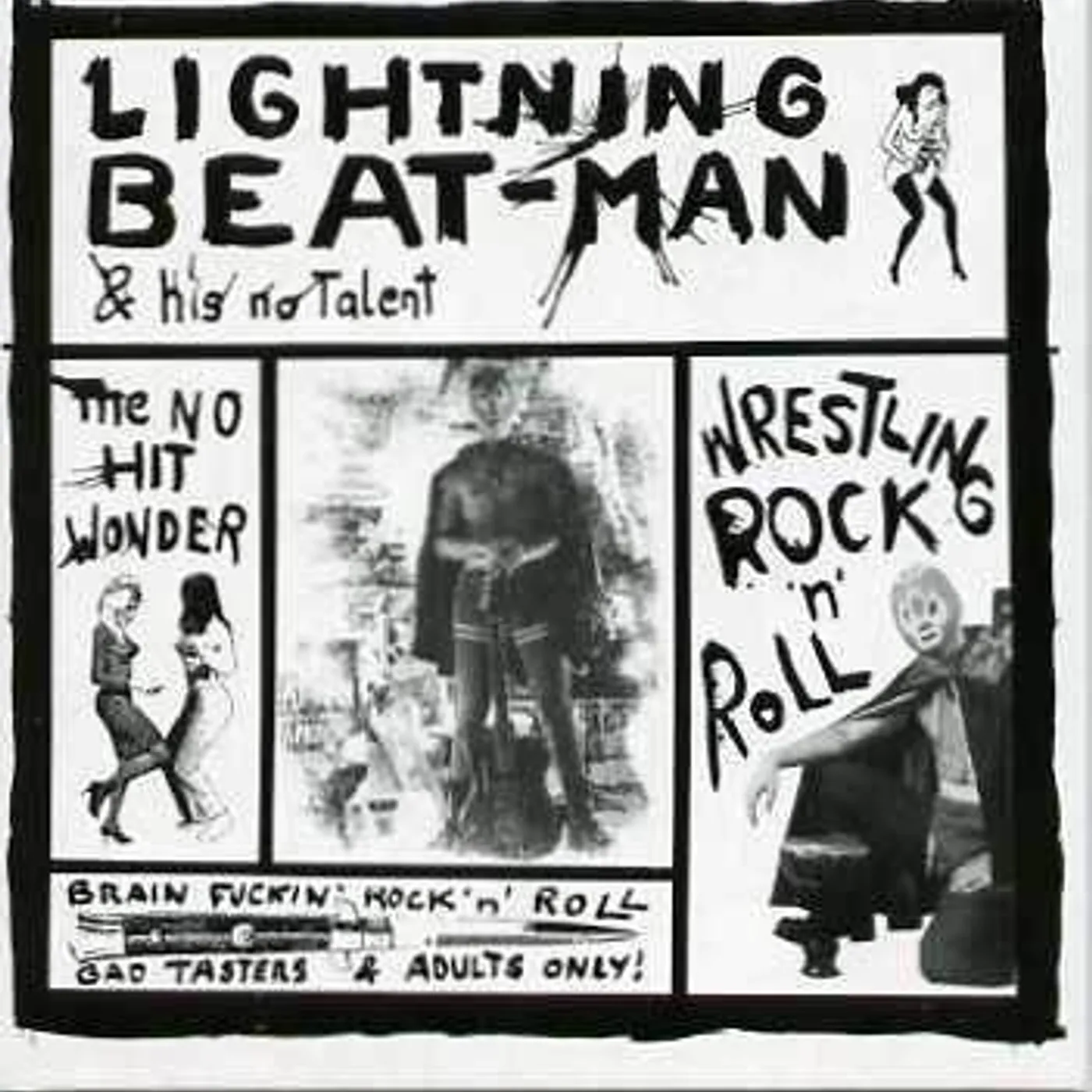 Lightning Beat-Man WRESTLING ROCK'N'ROLL Vinyl Record - Portugal Release