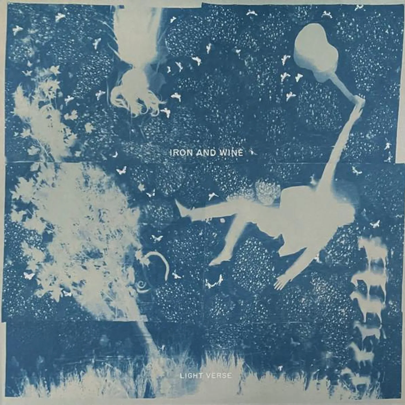 Iron & Wine LIGHT VERSE (CLEAR W/ BLUE SWIRL VINYL) Vinyl Record