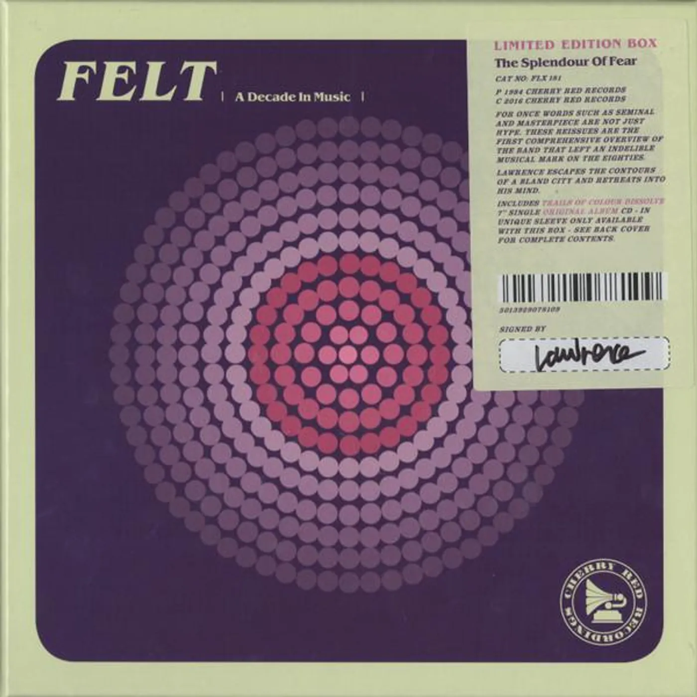 Felt SPLENDOUR OF FEAR (REMASTERED/BONUS 7IN BOX) CD