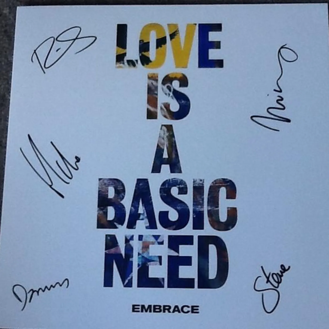 Embrace LOVE IS A BASIC NEED Vinyl Record