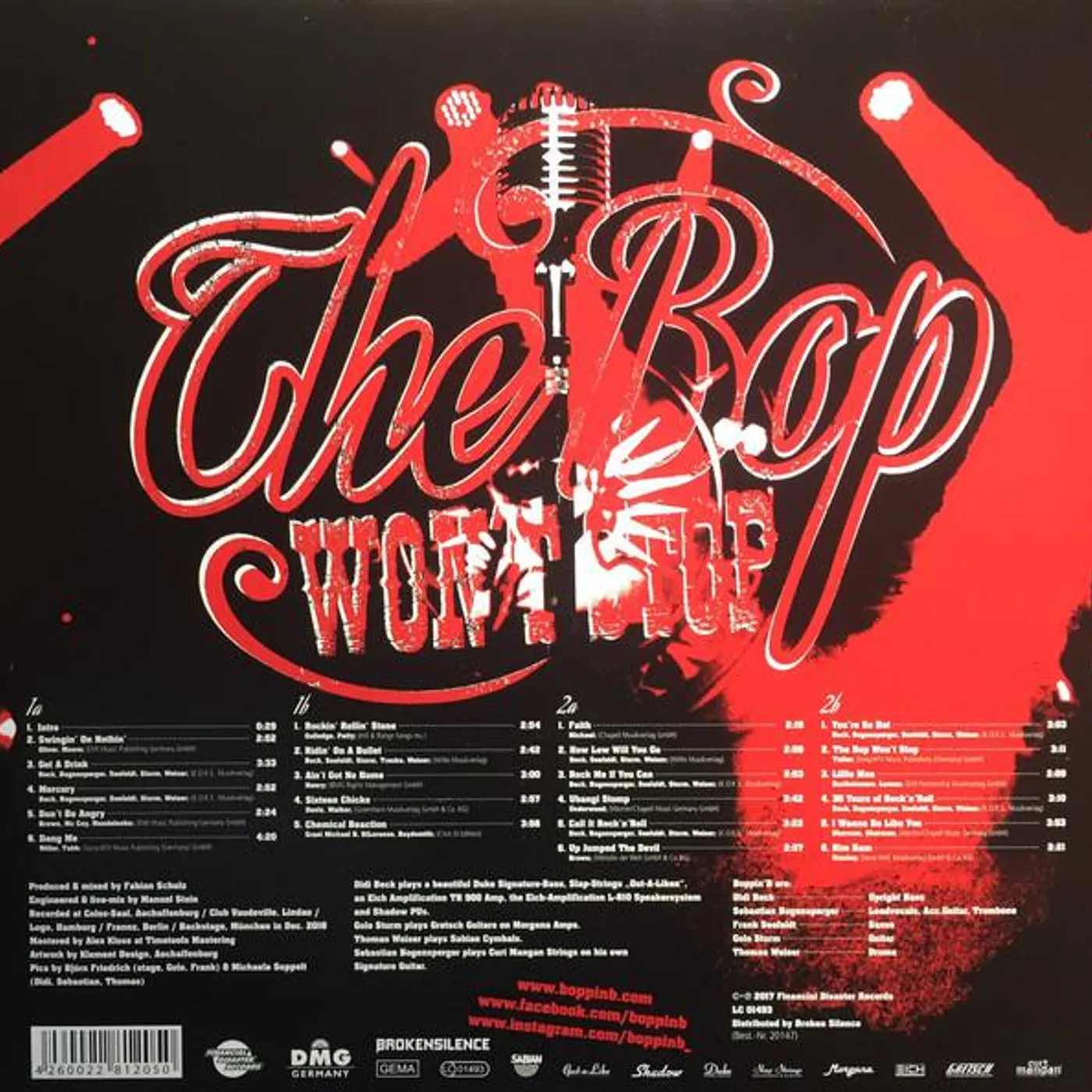 Boppin' B BOP WON'T STOP Vinyl Record