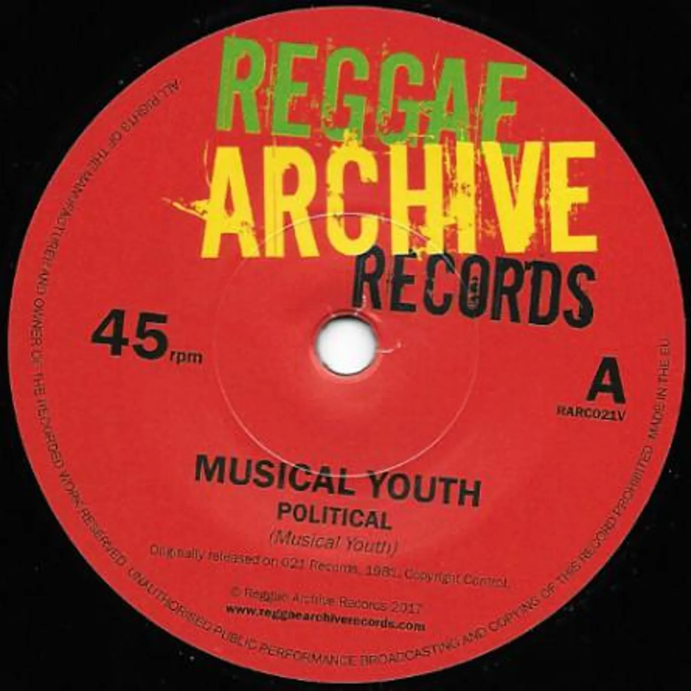 Musical Youth POLITICAL / GENERALS Vinyl Record