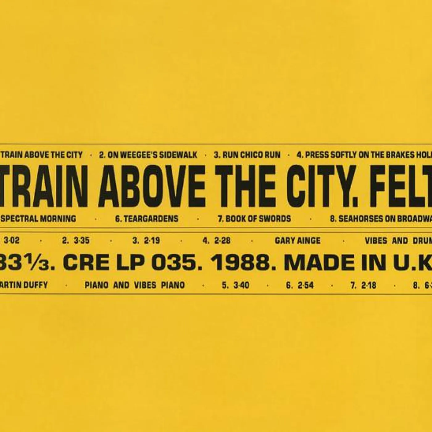 Felt TRAIN ABOVE THE CITY (DELUXE REMASTERED GATEFOLD) Vinyl Record