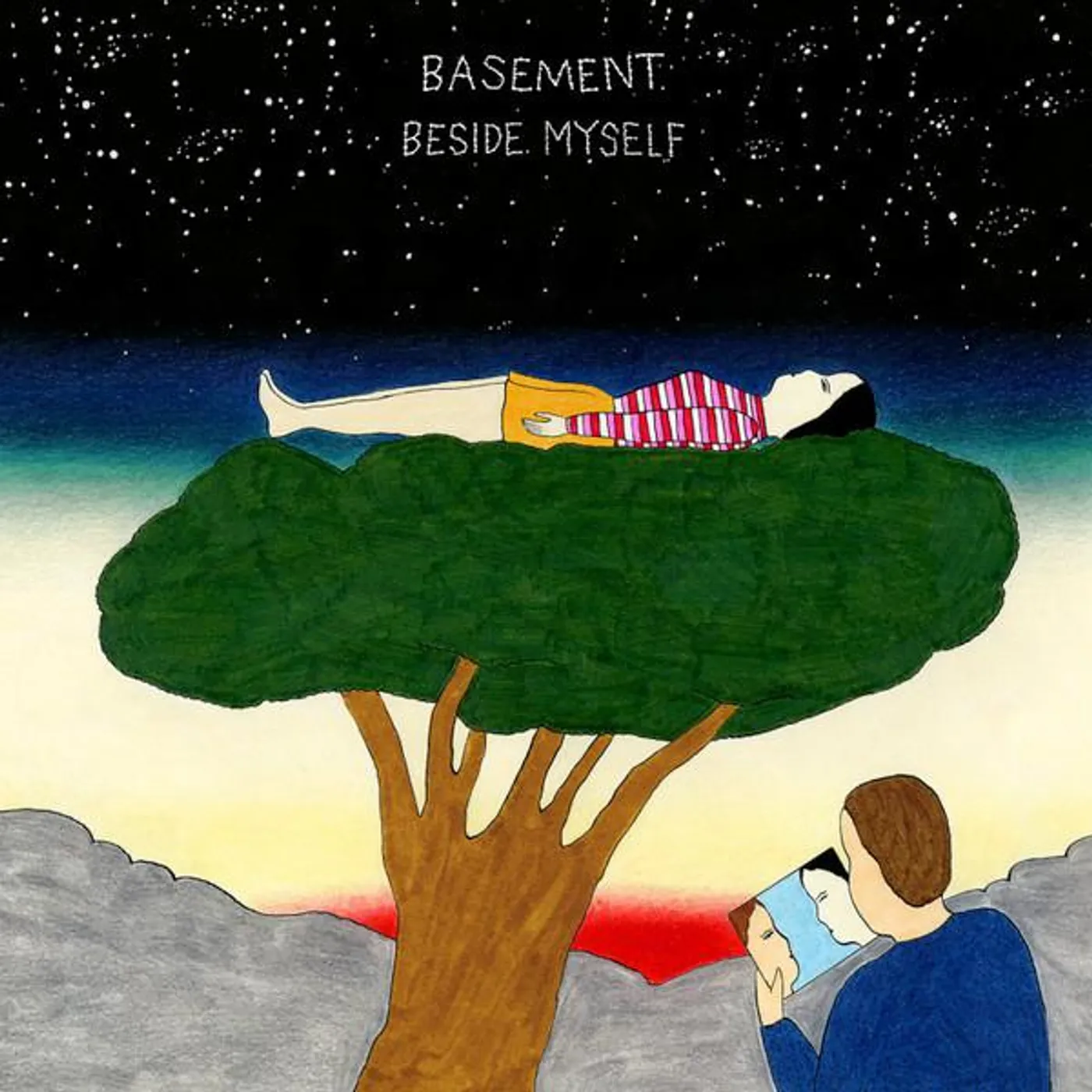 Basement BESIDE MYSELF (RED & CLEAR VINYL/DL CODE) Vinyl Record