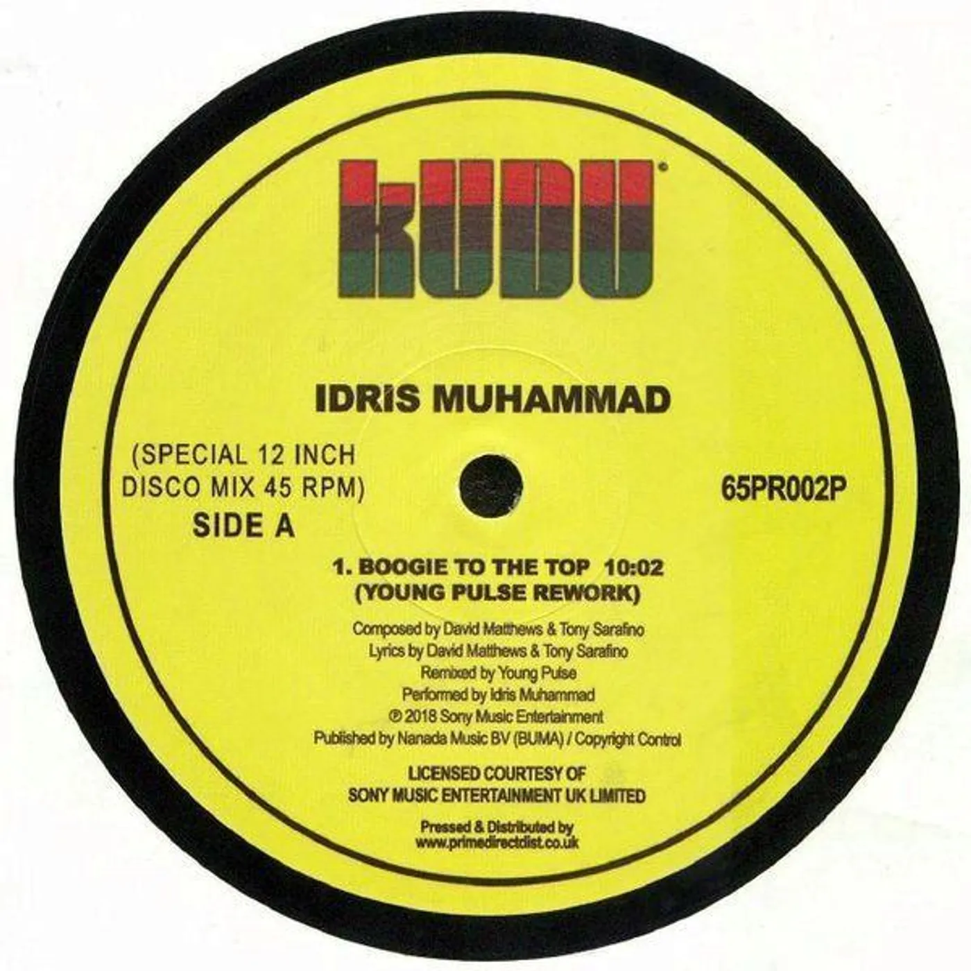 Idris Muhammad BOOGIE TO THE TOP (YOUNG PULSE REMIX) Vinyl Record