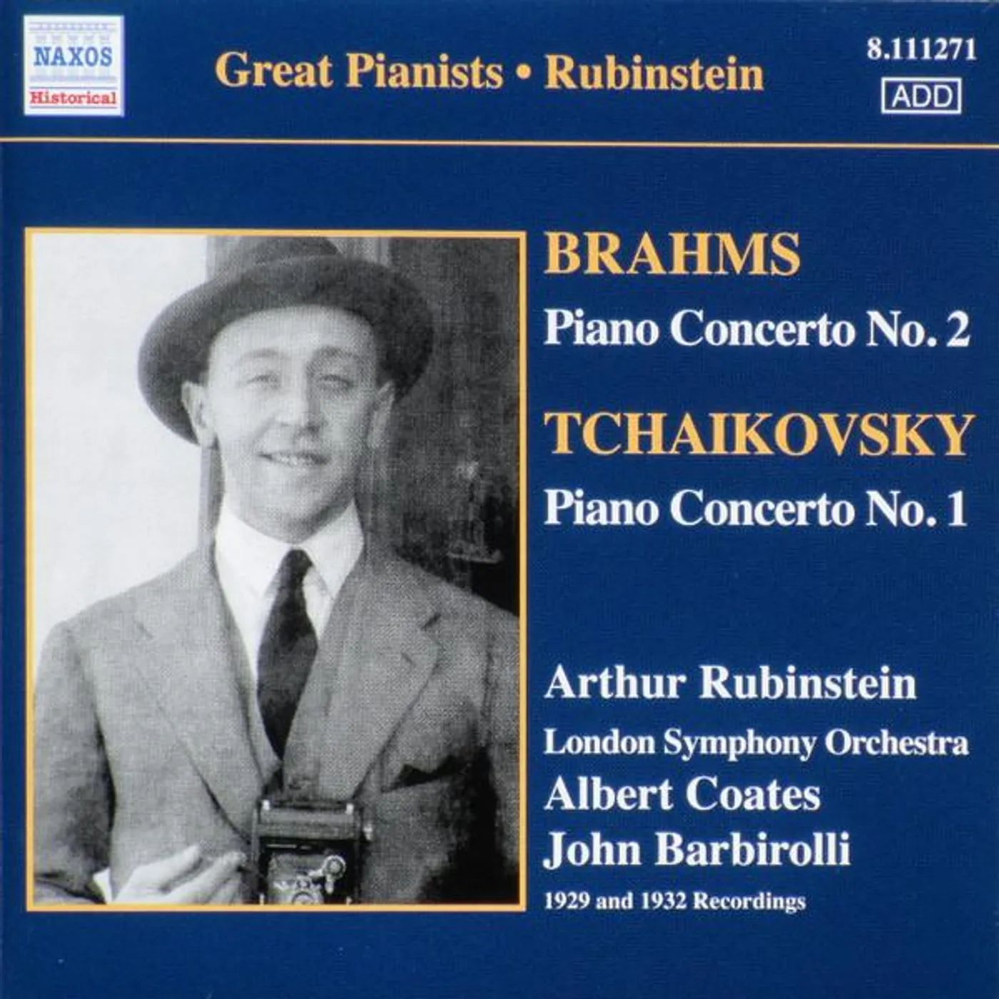 Arthur Rubinstein PIANO CONCERTO NO. 2; PIANO CO CD