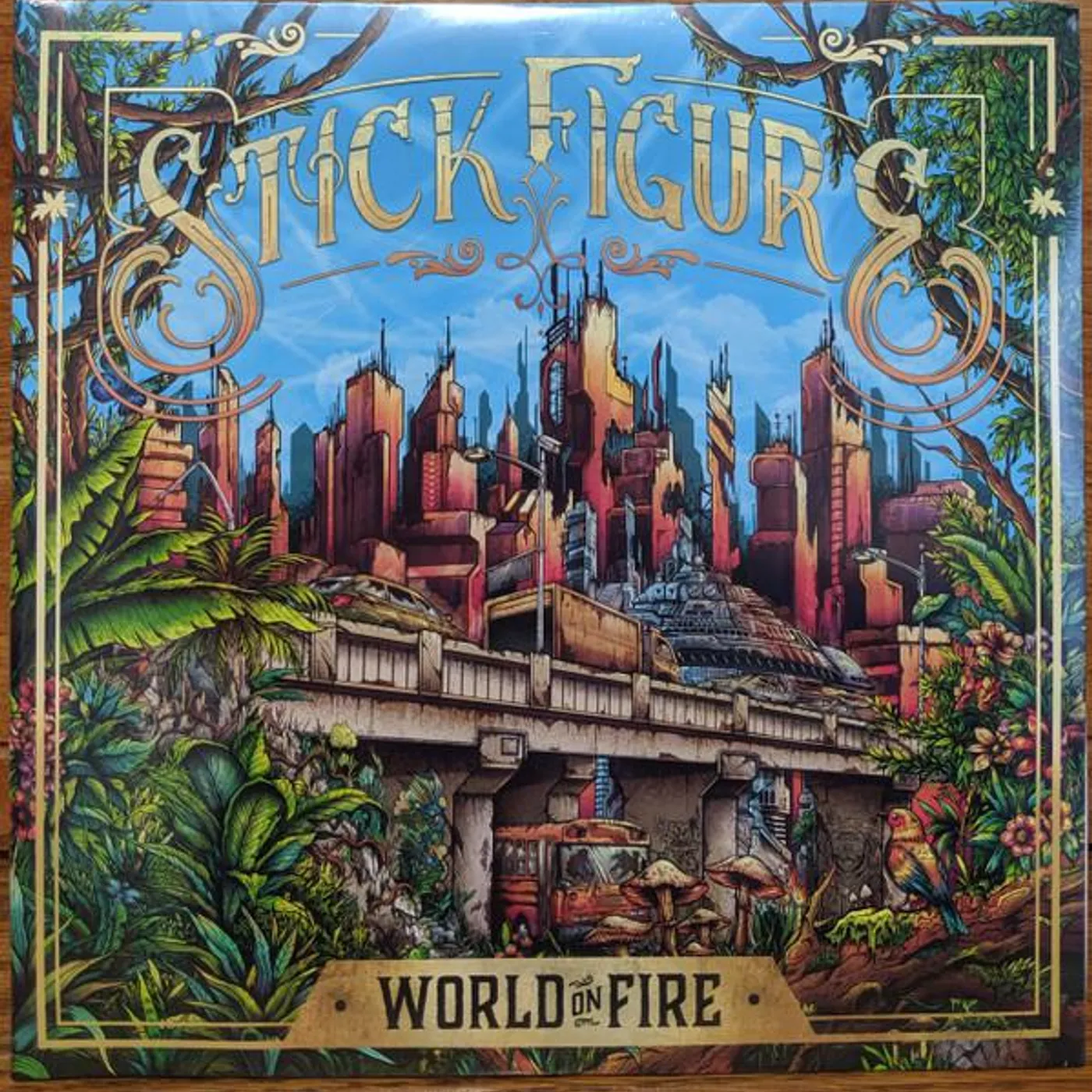 Stick Figure World on Fire Vinyl Record