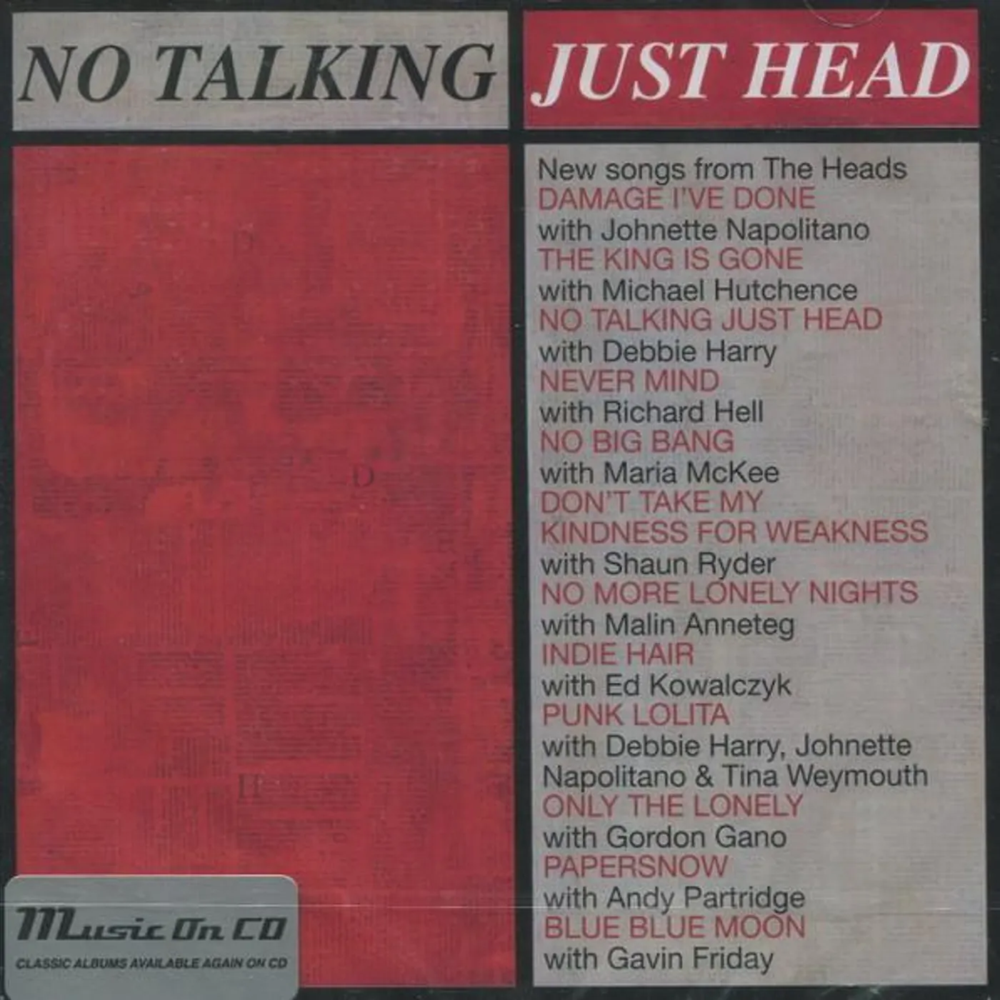 Heads. NO TALKING, JUST HEAD (IMPORT) CD