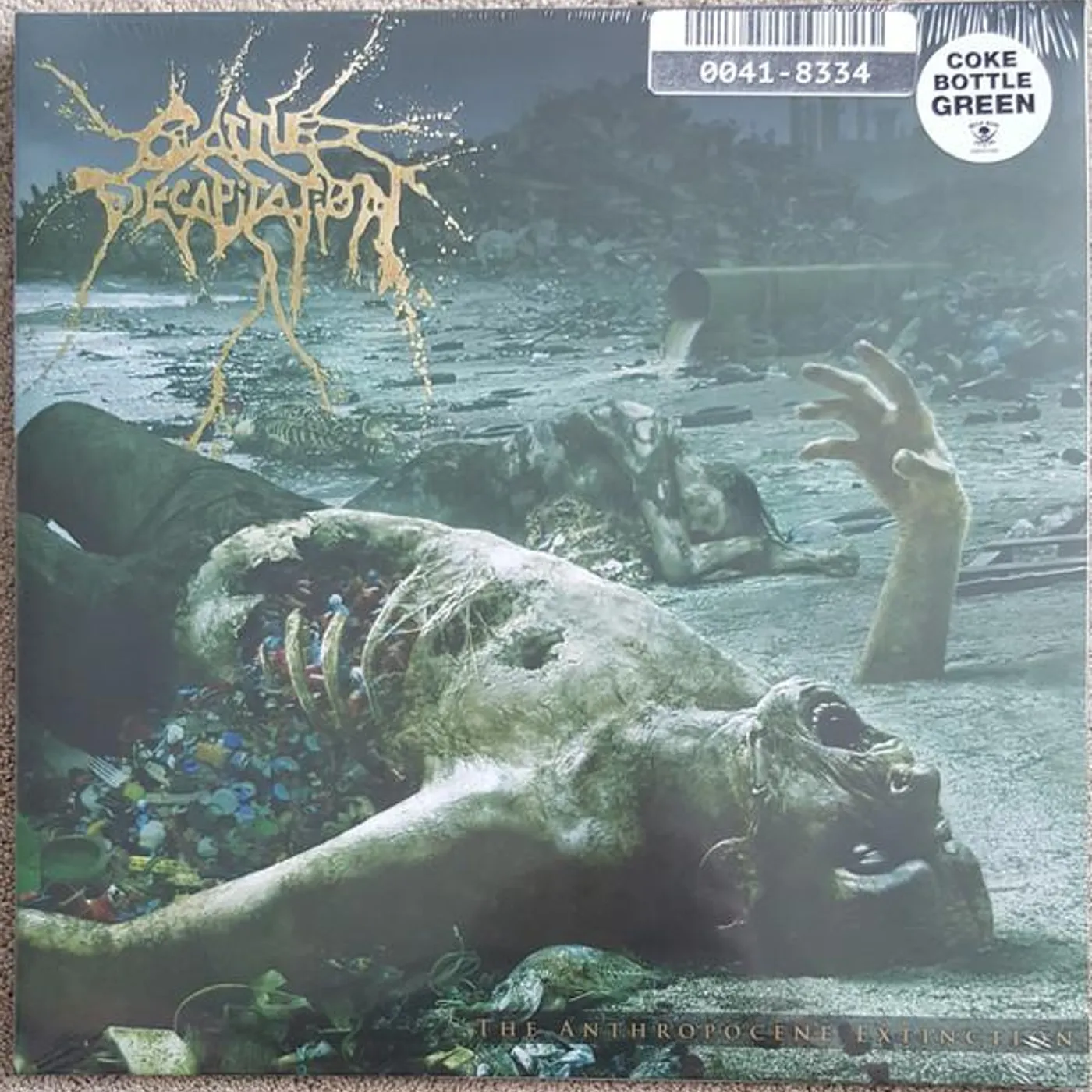 Cattle Decapitation ANTHROPOCENE EXTINCTION (COKE BOTTLE GREEN IN WHITE VINYL) Vinyl Record