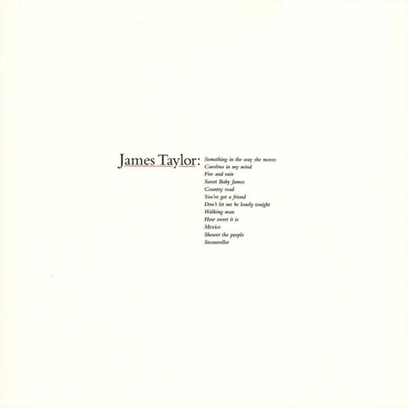 JAMES TAYLOR'S GREATEST HITS (2019 REMASTER/180G) Vinyl Record