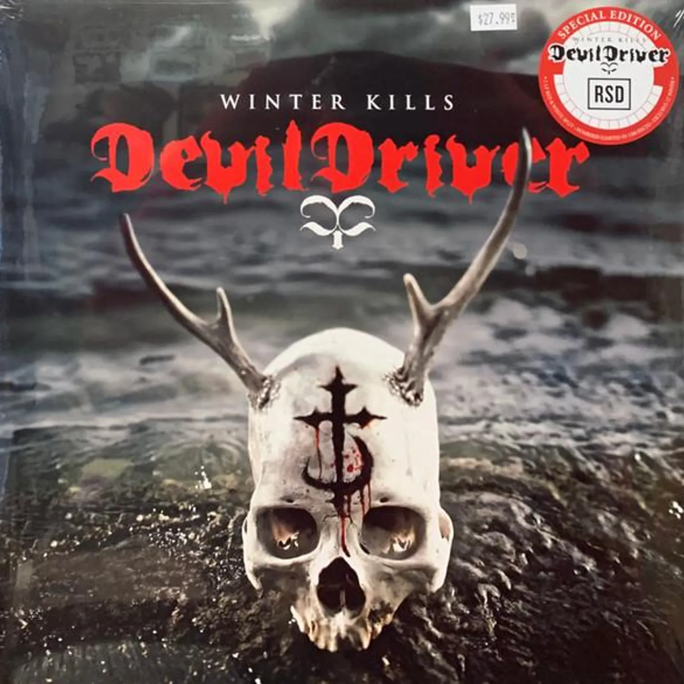 DevilDriver WINTER KILLS (RED/WHITE SPLIT COLOR VINYL/HAND-NUMBER/POSTER) (RSD) Vinyl Record