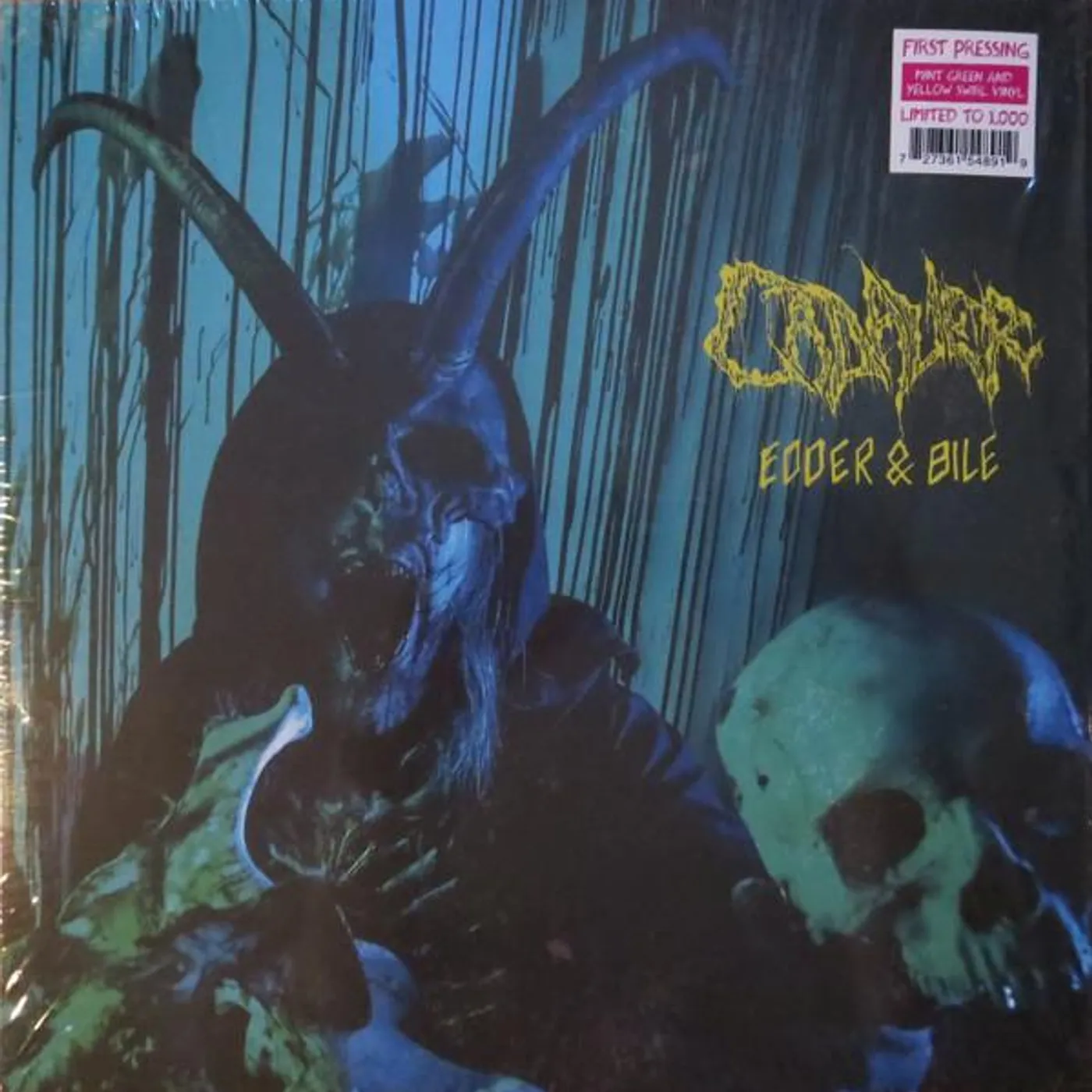 Cadaver EDDER & BILE (MINT GREEN / YELLOW SWIRL VINYL) Vinyl Record