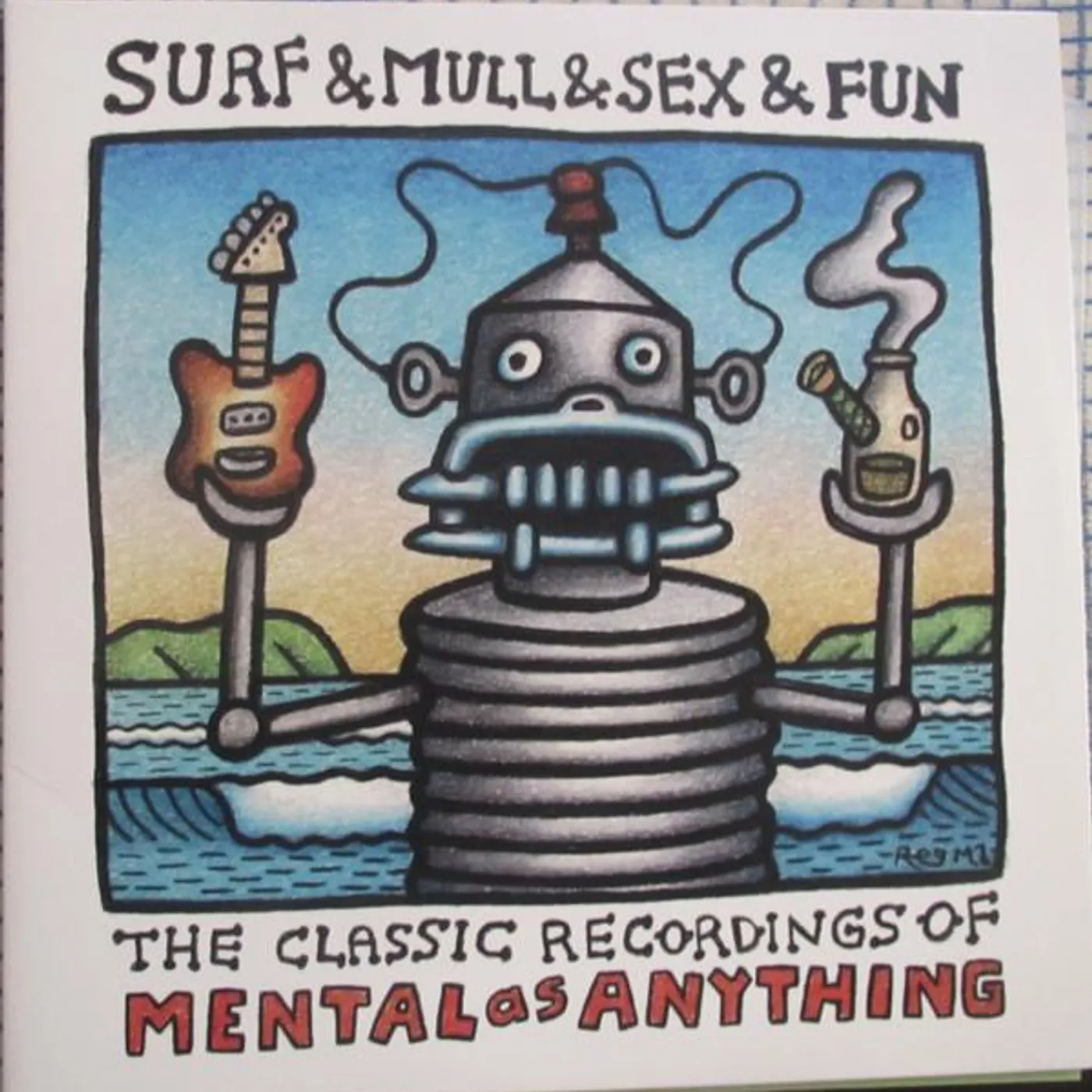 Mental As Anything SURF & MULL & SEX & FUN (140G/RED & WHITE VINYL) Vinyl Record