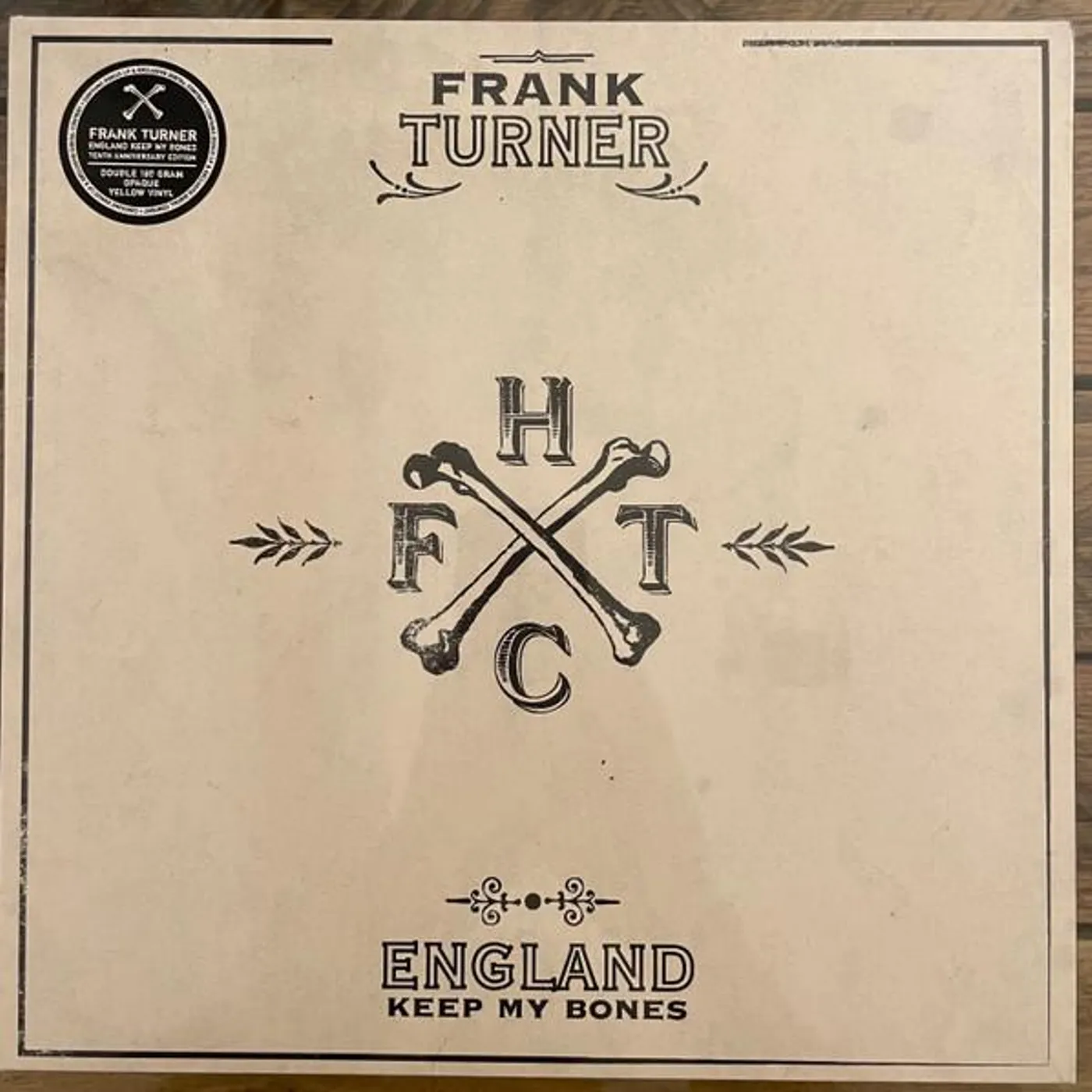 Frank Turner ENGLAND KEEP MY BONES (TENTH ANNIVERSARY/OPAQUE YELLOW VINYL/2LP/180G) Vinyl Record