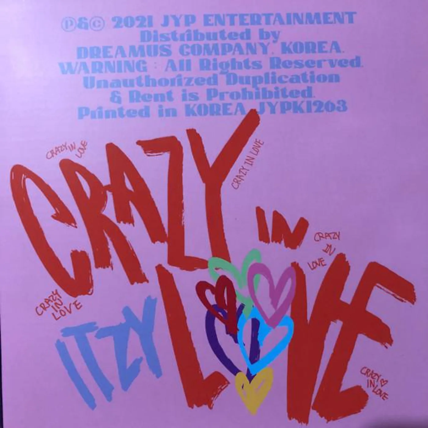 ITZY THE 1ST ALBUM CRAZY IN LOVE CD