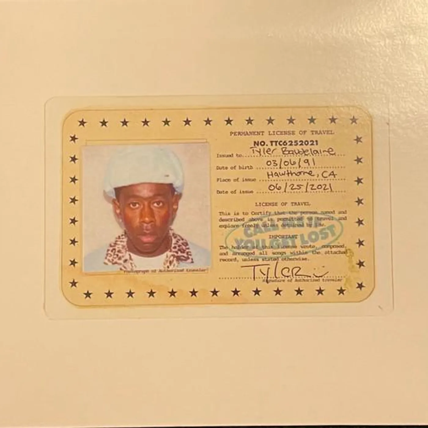 Tyler, The Creator CALL ME IF YOU GET LOST CD