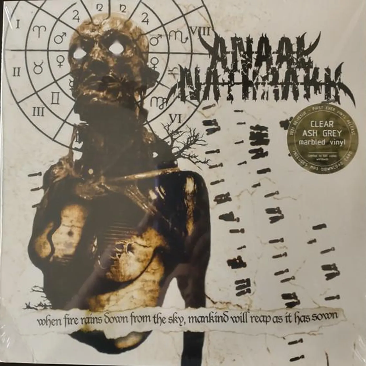 Anaal Nathrakh WHEN FIRE RAINS DOWN FROM THE SKY, MANKIND WILL REAP AS IT HAS SOWN (CLEAR ASH GREY MARBLED VINYL) Vinyl Record
