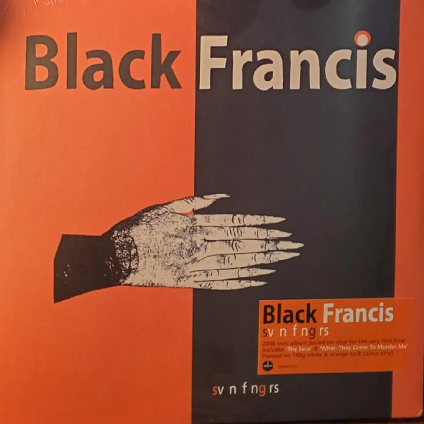 Black Francis SVN FNGRS (140G/ORANGE & WHITE SPLIT VINYL) Vinyl Record