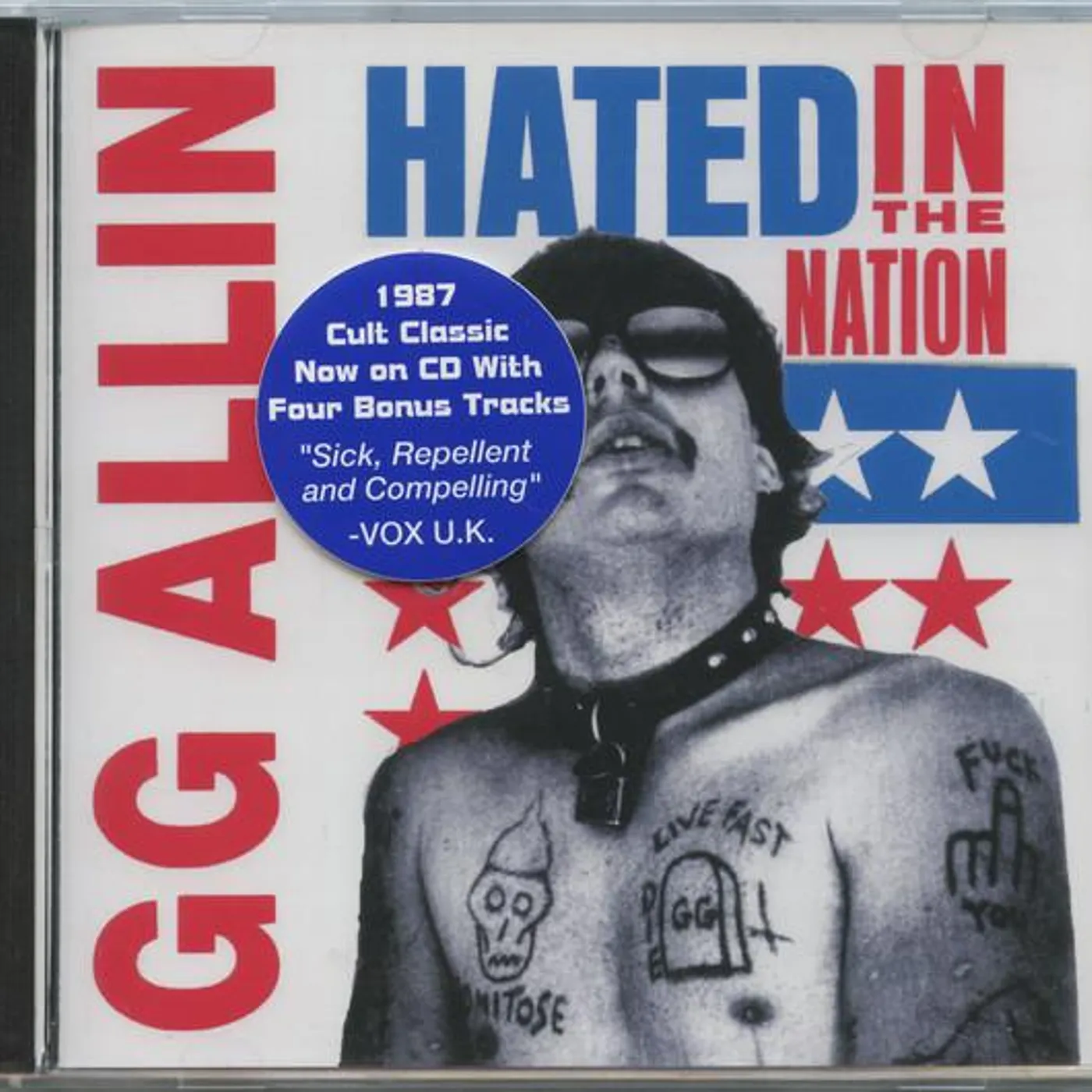 GG Allin HATED IN THE NATION CD