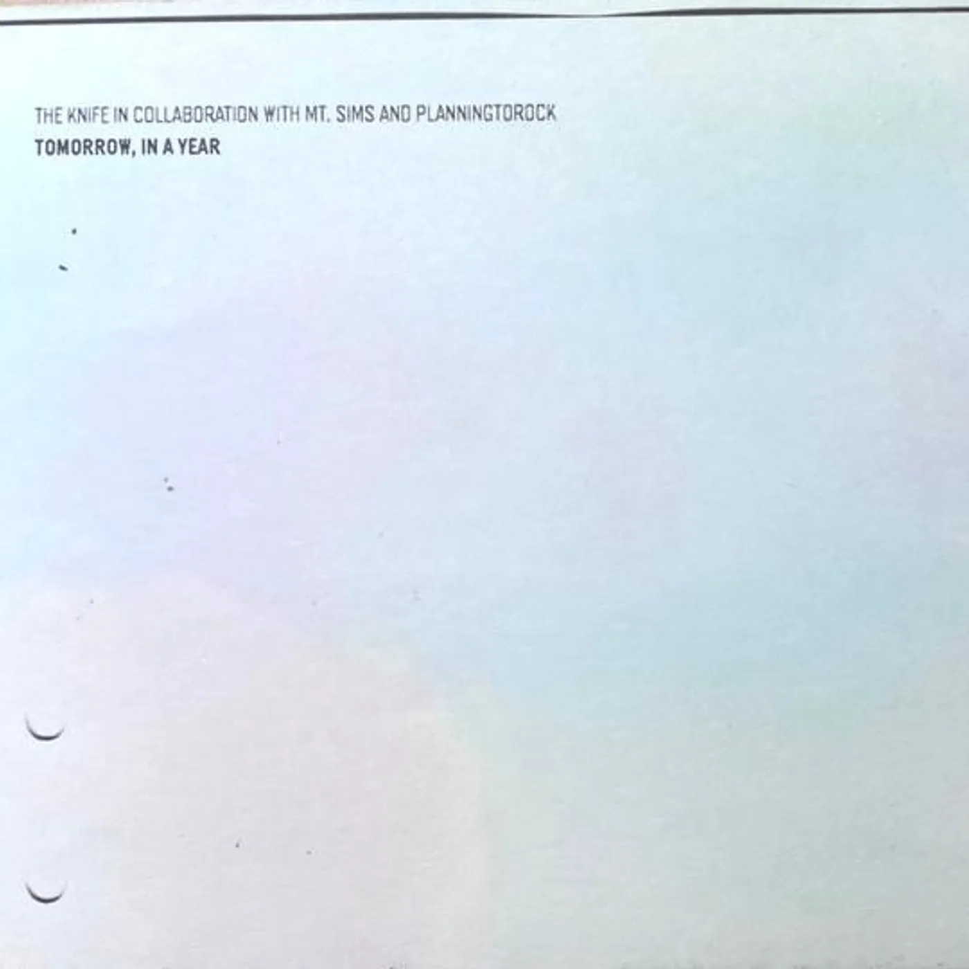 The Kniφe 11231 TOMORROW IN A YEAR CD