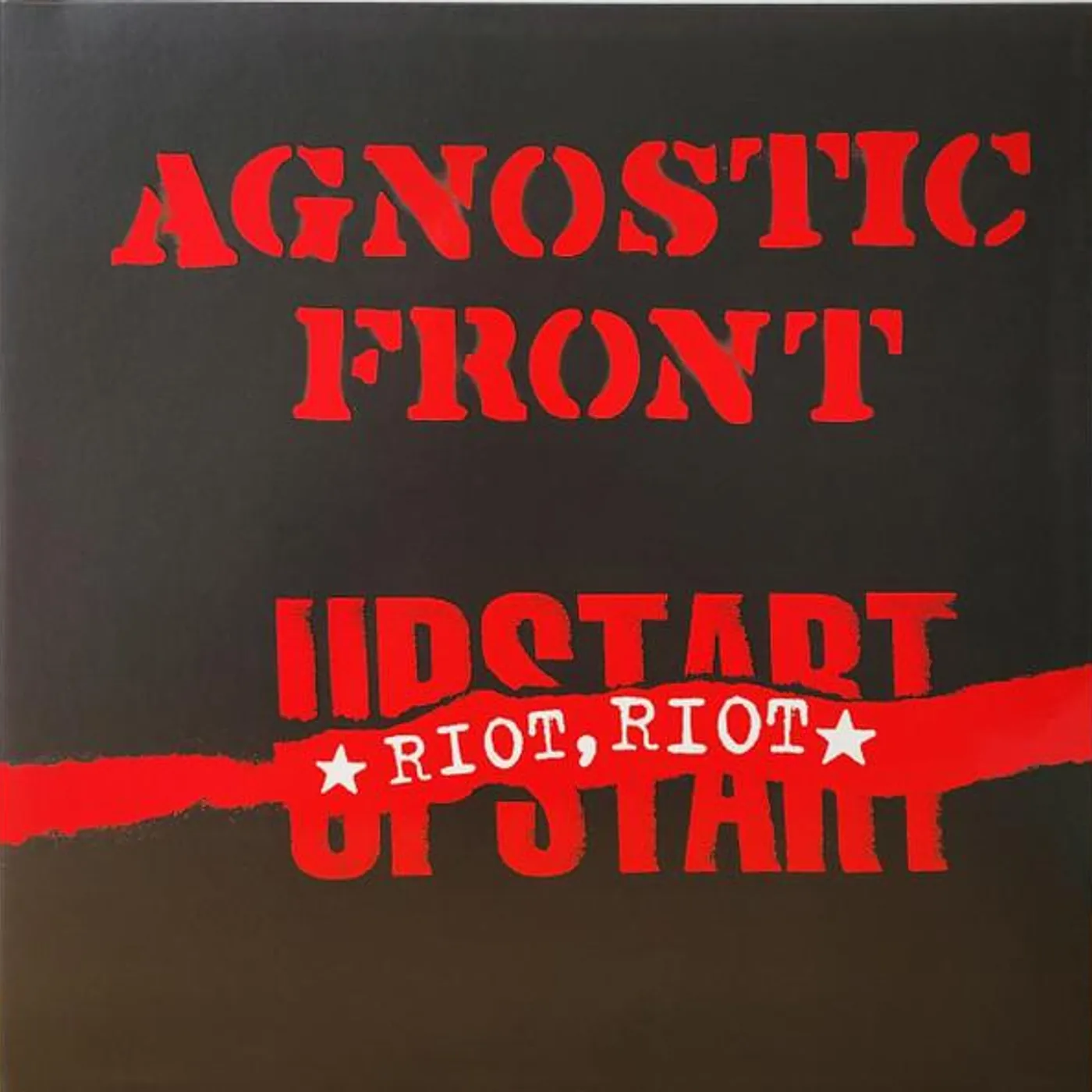 Agnostic Front RIOT, RIOT UPSTART (LTD/180G/CLEAR W/ BLACK & RED SPLATTER VINYL) Vinyl Record