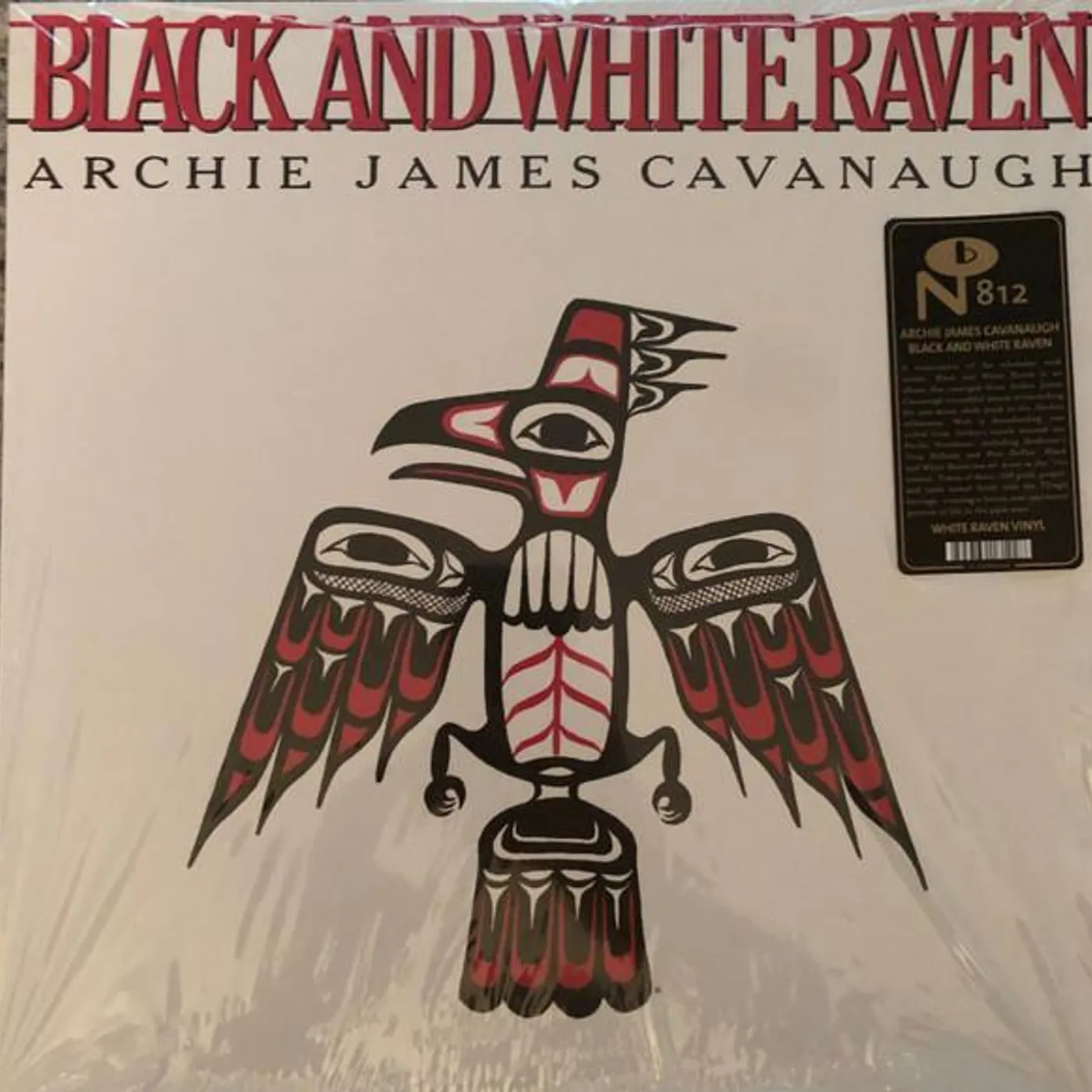 Archie James Cavanaugh BLACK & WHITE RAVEN (WHITE RAVEN VINYL) Vinyl Record