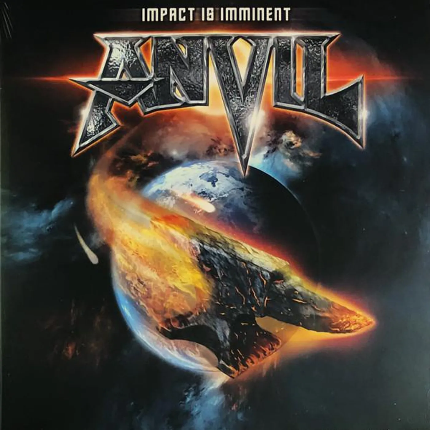 Anvil IMPACT IS IMMINENT (RED/BLACK MARBLE VINYL) Vinyl Record