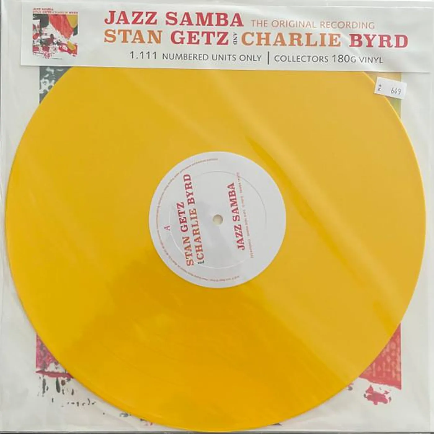 Stan Getz & Charlie Byrd Jazz Samba Vinyl Record