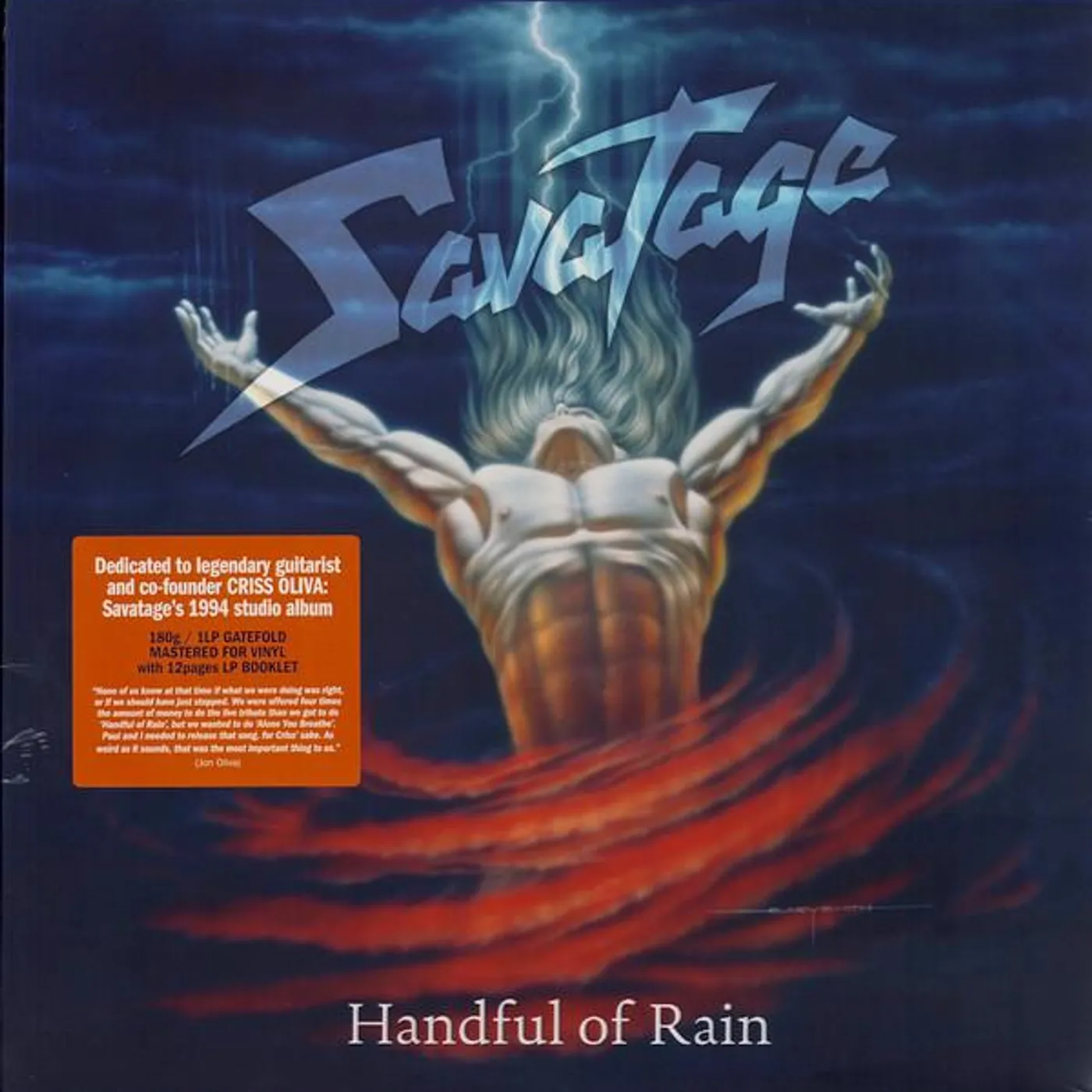 Savatage HANDFUL OF RAIN Vinyl Record